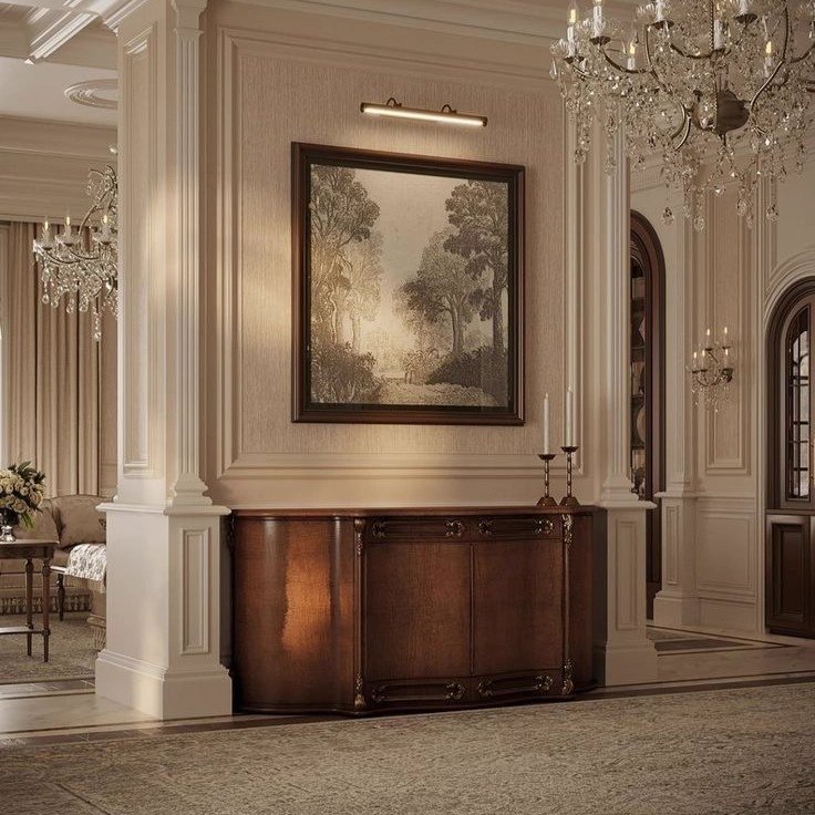 Curved Venetian Burl Sideboard