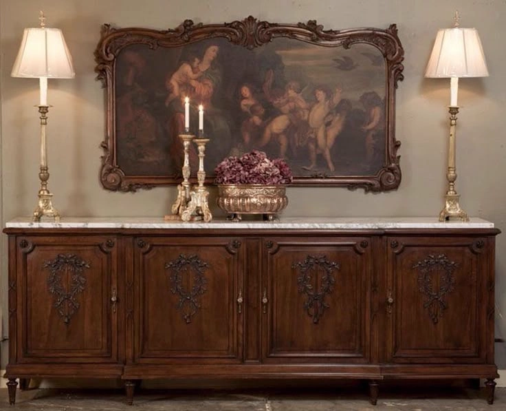 Curved Walnut Burl Sideboard