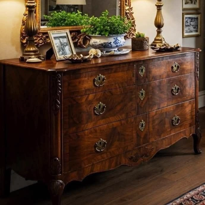 Elaborate Neoclassical Marquetry Sideboard