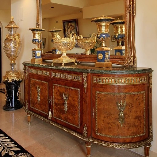 Elegant Marble Top Commode