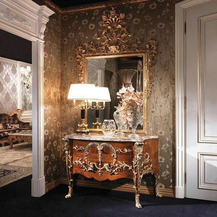 Gilded Serpentine Inlaid Buffet