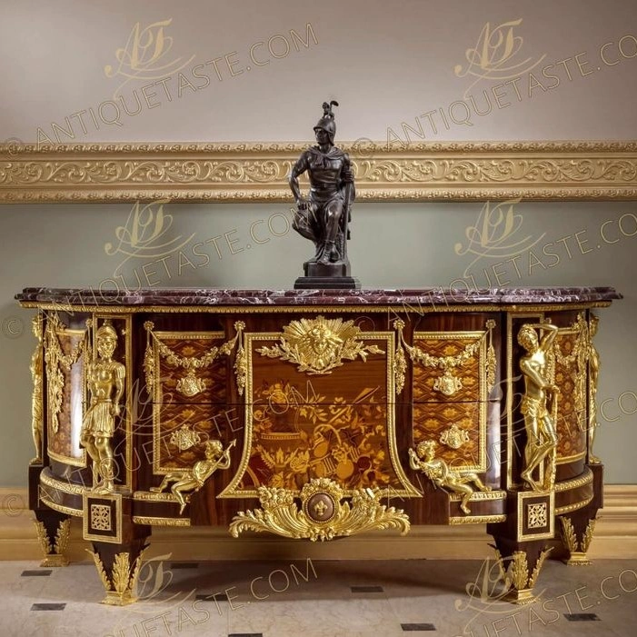 Regal Marbled Gilt Commode II