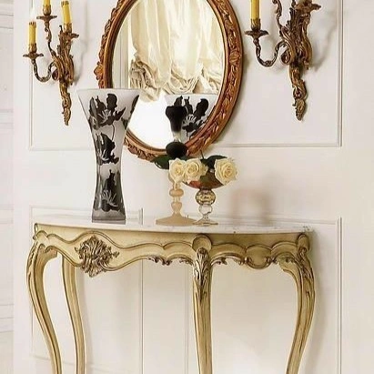 Carved Gilt Mirror Console