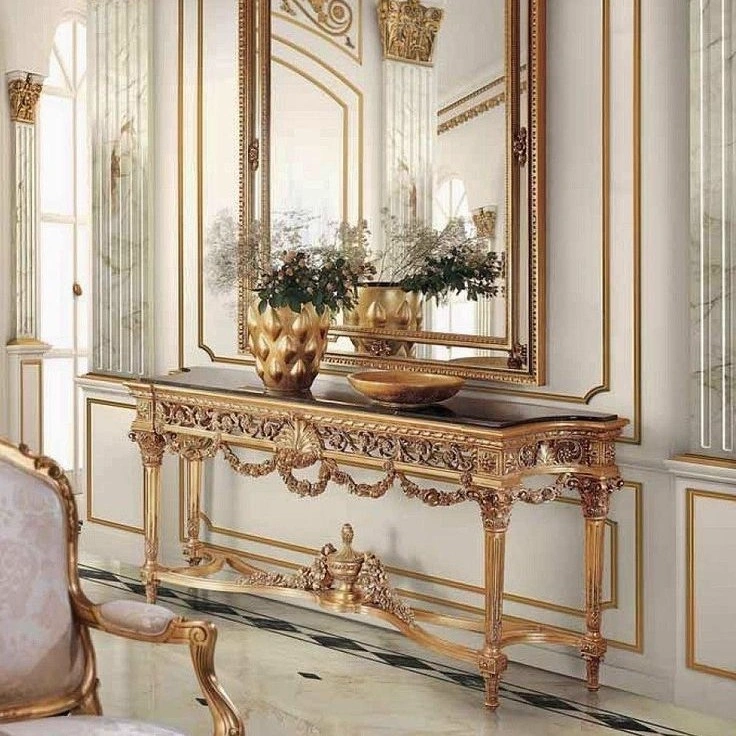 Regal Gilded Console