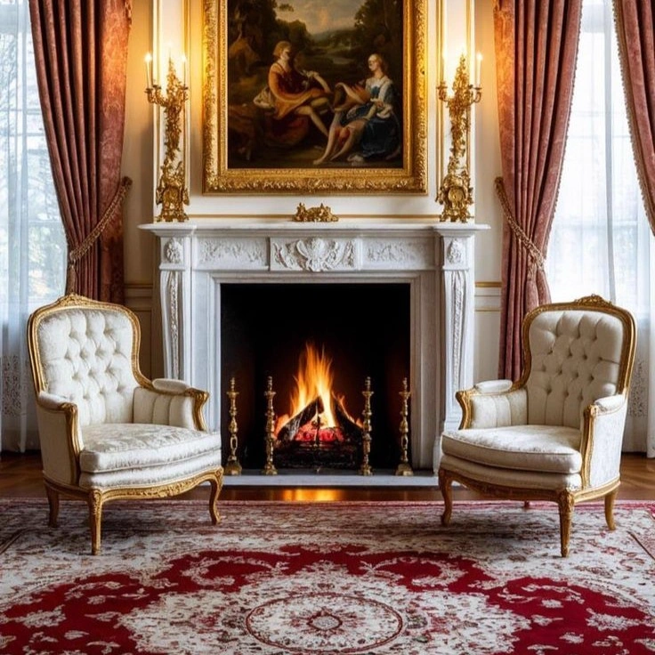 The Dark Walnut Romanesque Arch Mantel II