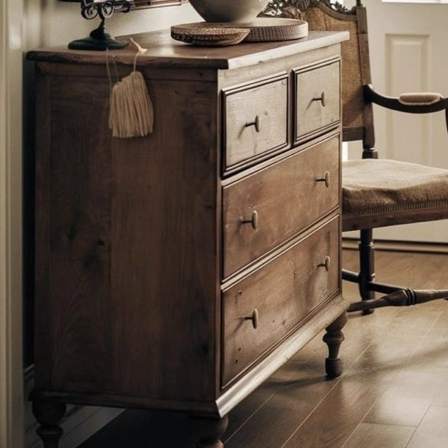 Chic Beige Gilt Sideboard