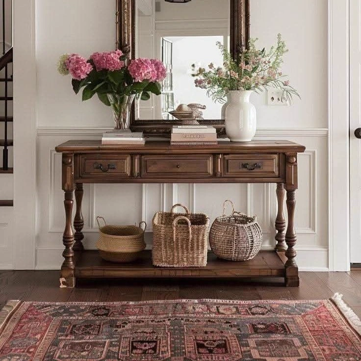 Elegant Burlwood Serpentine Sideboard
