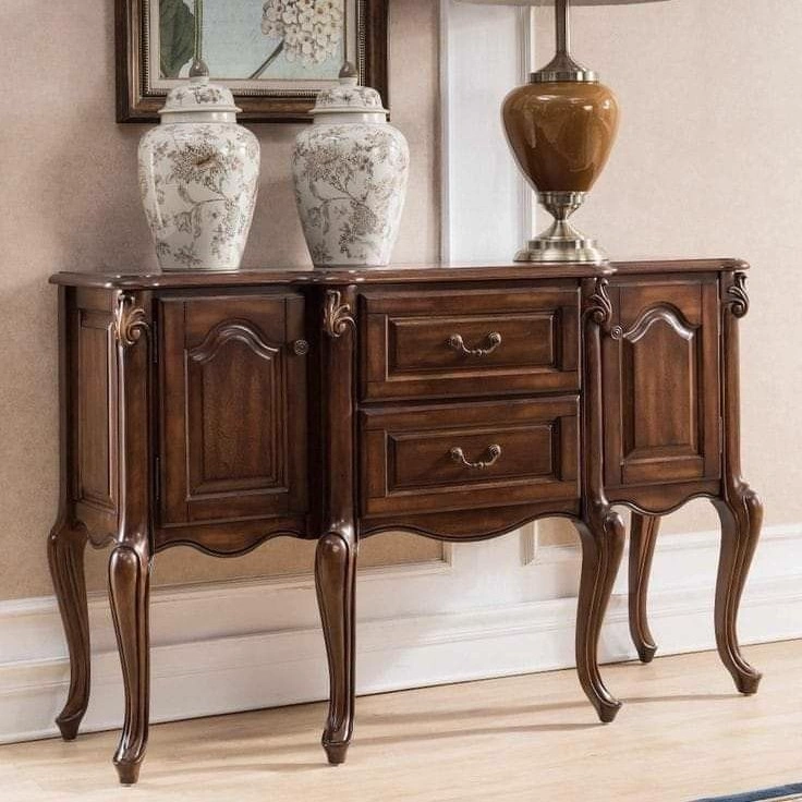 Regal Serpentine Marble Commode