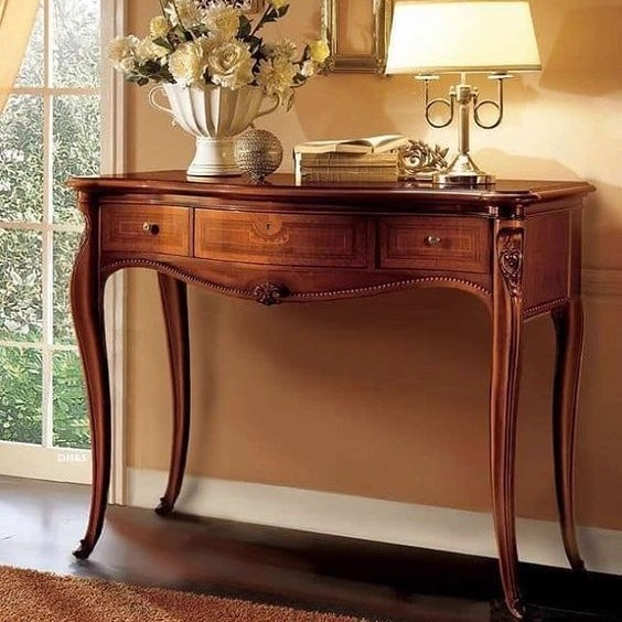 French Provincial Inlay Console