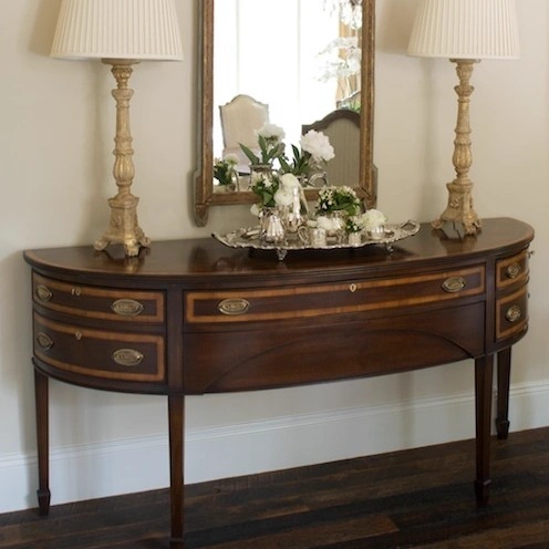 Gilded Finisher Demilune Console