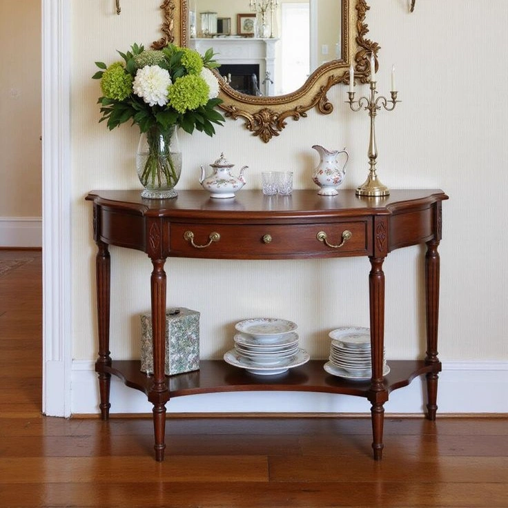 Gilded Regency Demilune Console