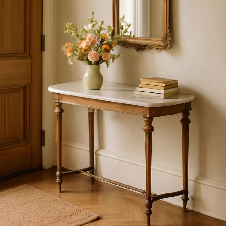 Grandmillennial Vintage Marble Console