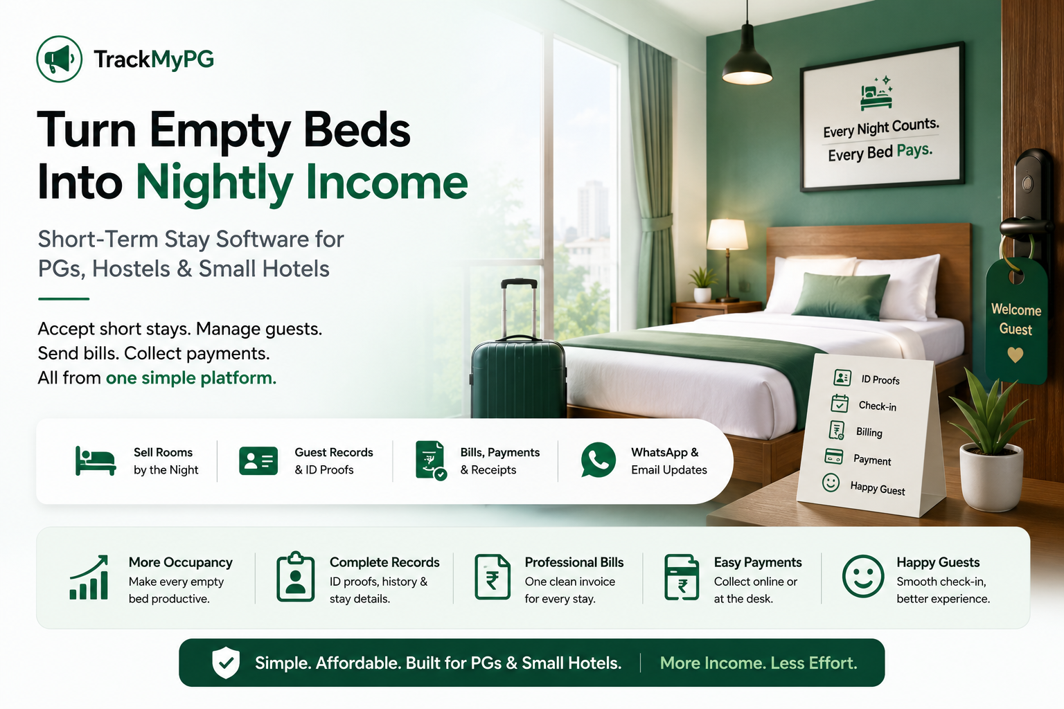 Short-Term Stay Software: Turn Empty PG Beds Into Nightly Income