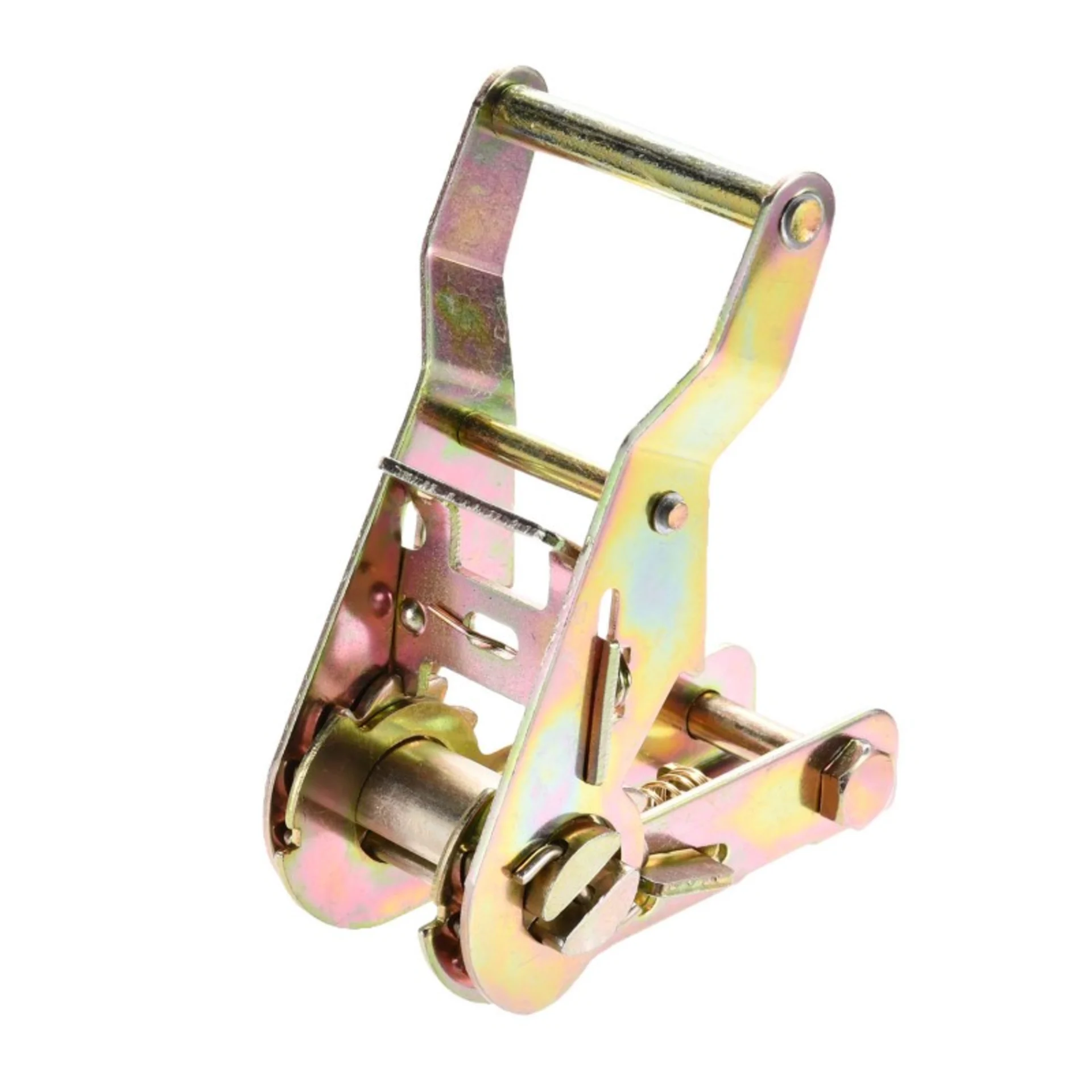 1-1/16" Short Wide Handle Yellow Zinc Chromate Ratchet Buckle - 3306 lbs. BS