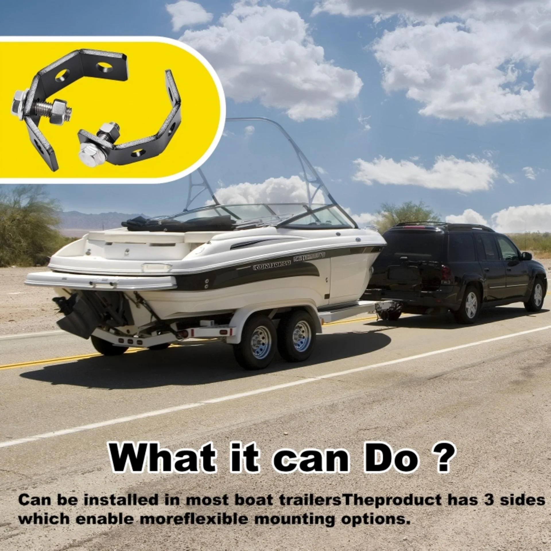 2" Heavy-Duty Retractable Boat Trailer Transom Straps