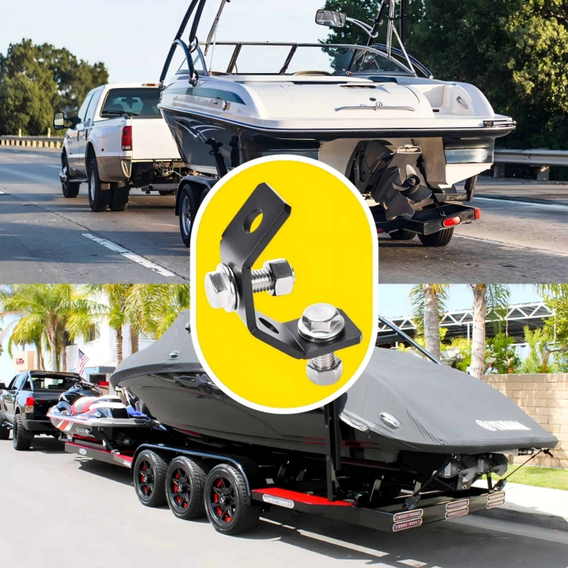 2" Heavy-Duty Retractable Boat Trailer Transom Straps