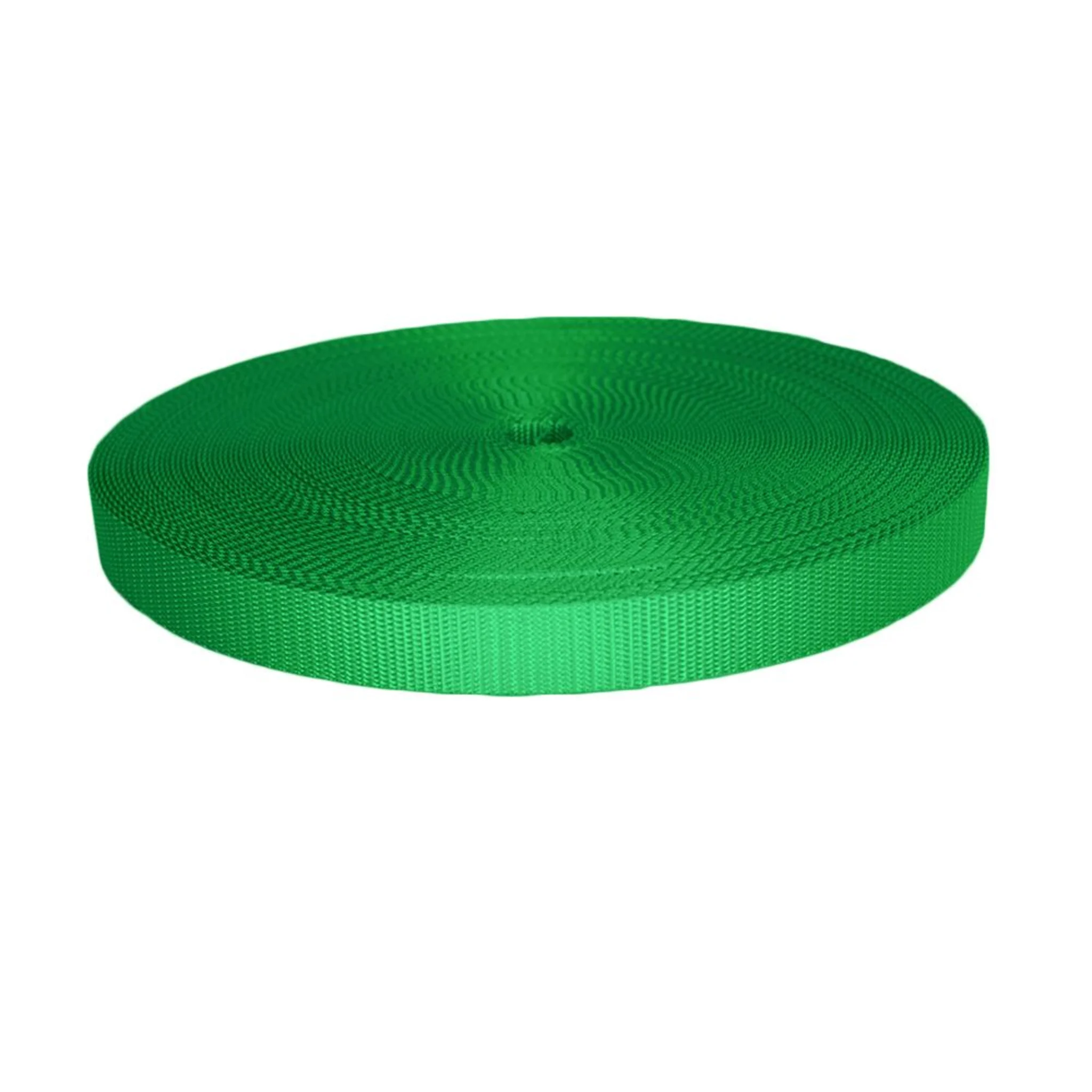 25mm UV Resistant Polyester Webbing Green - 1200kg BS