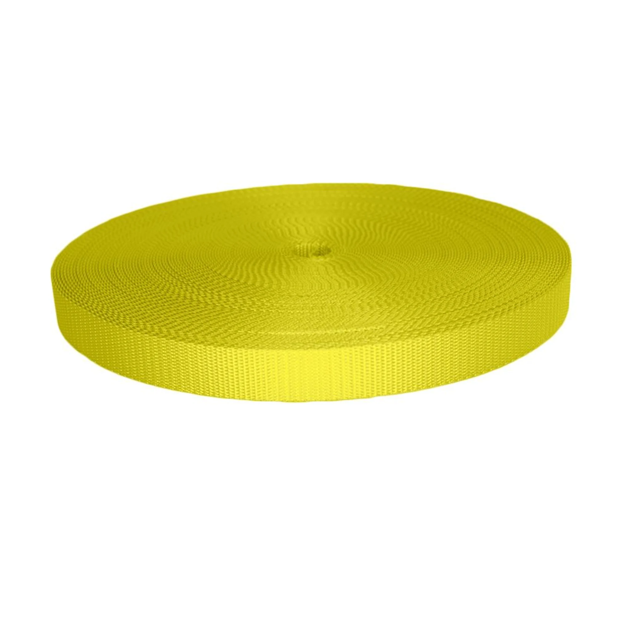 25mm Heavy Duty UV Resistant Polyester Webbing Yellow - 1600kg Breaking Strength