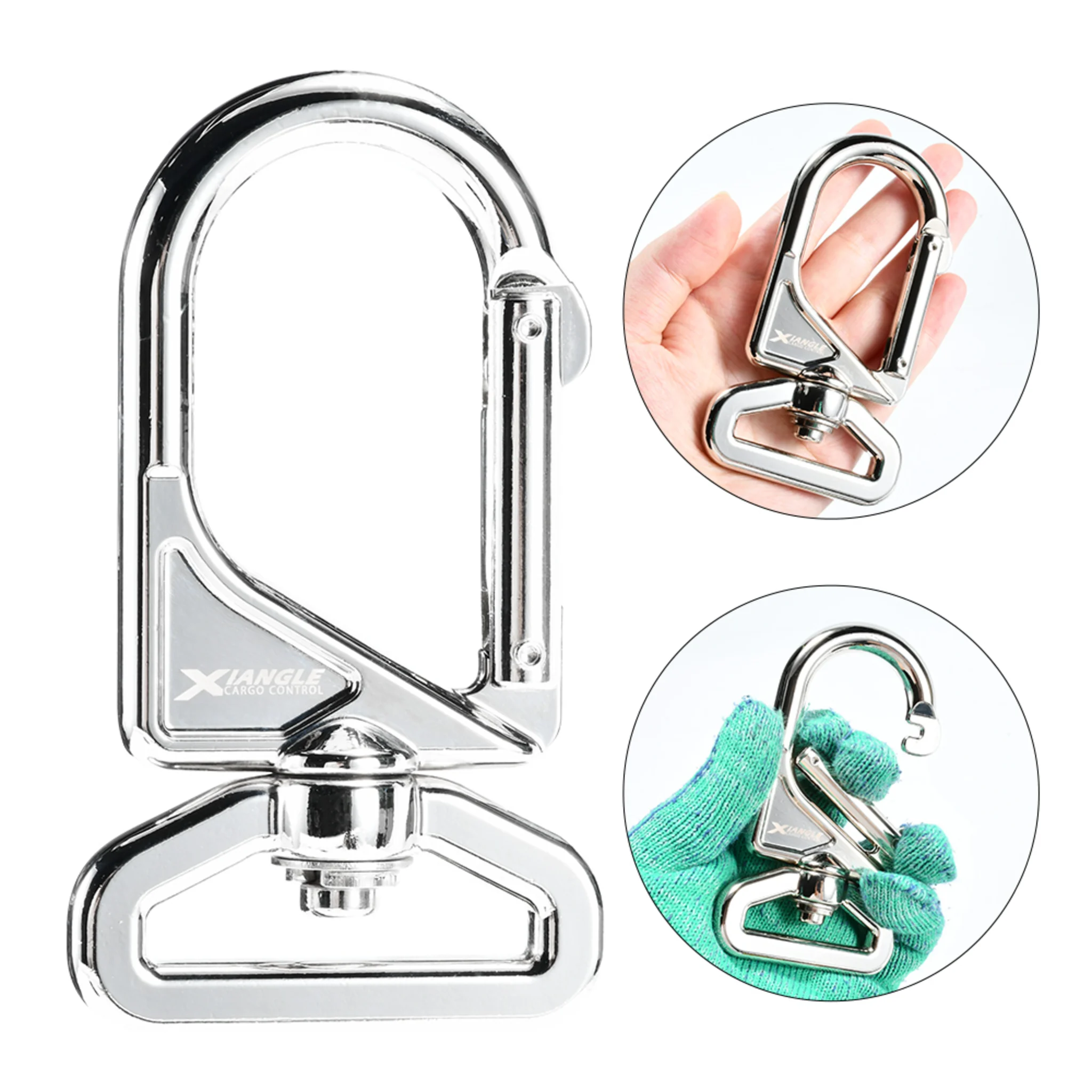 38mm 360° Swivel Universal Carabiner Hook - 680kg Breaking Strength