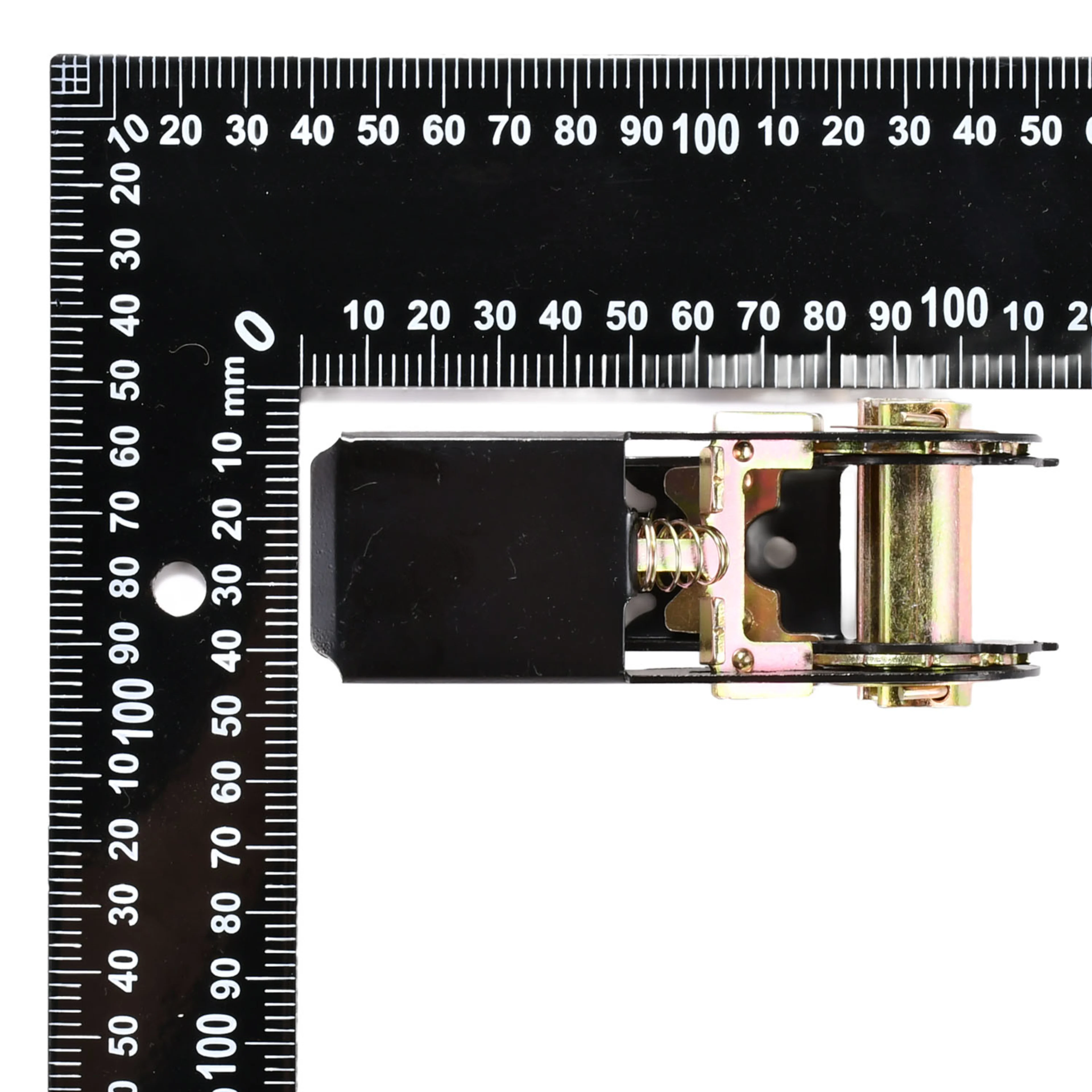 25mm Ratsche mit Daumengriff, schwarz lackiert - 800kg Bruchlast