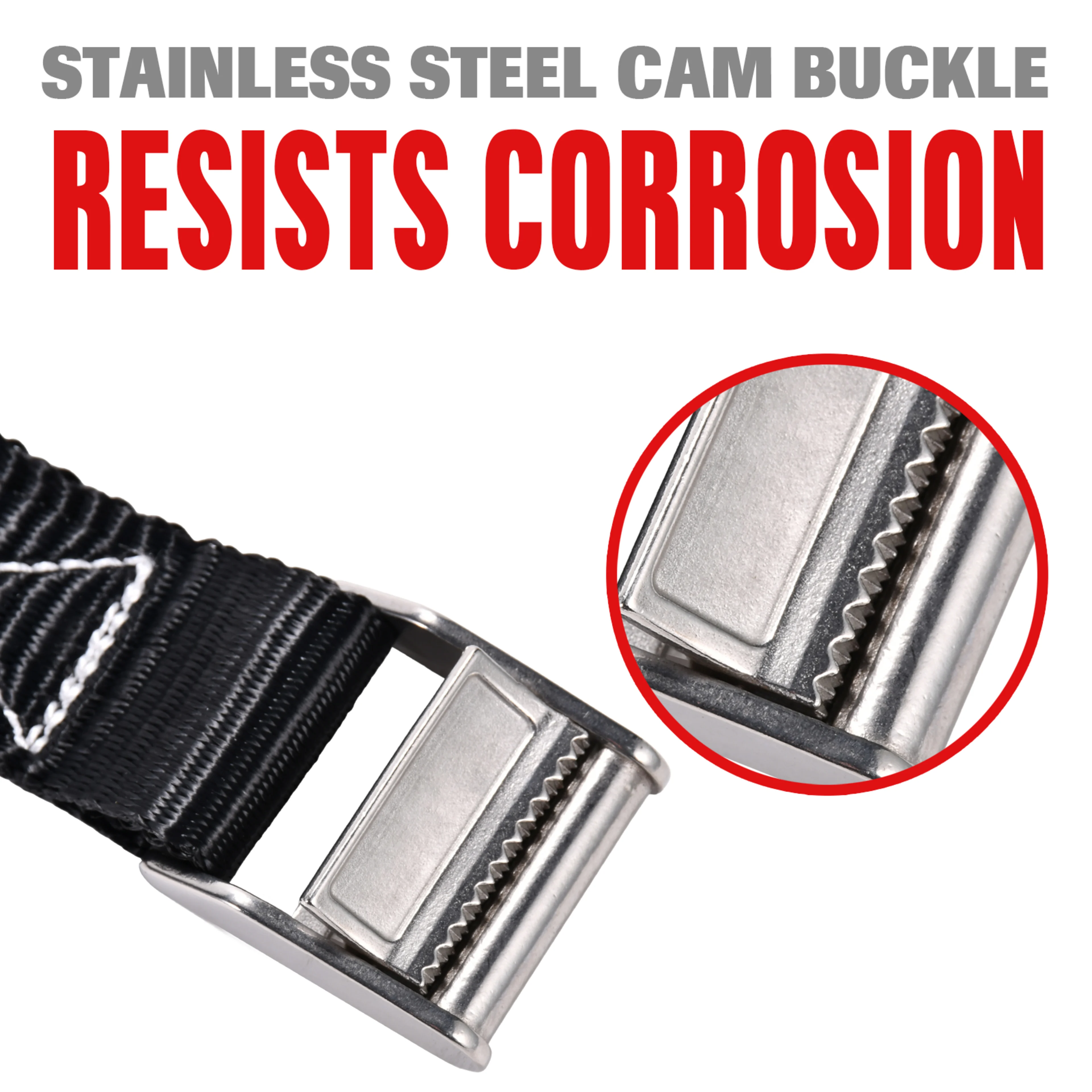 38mm 304 Stainless Steel Cam Buckle Endless Tie Down Strap | 700kg Break Strength