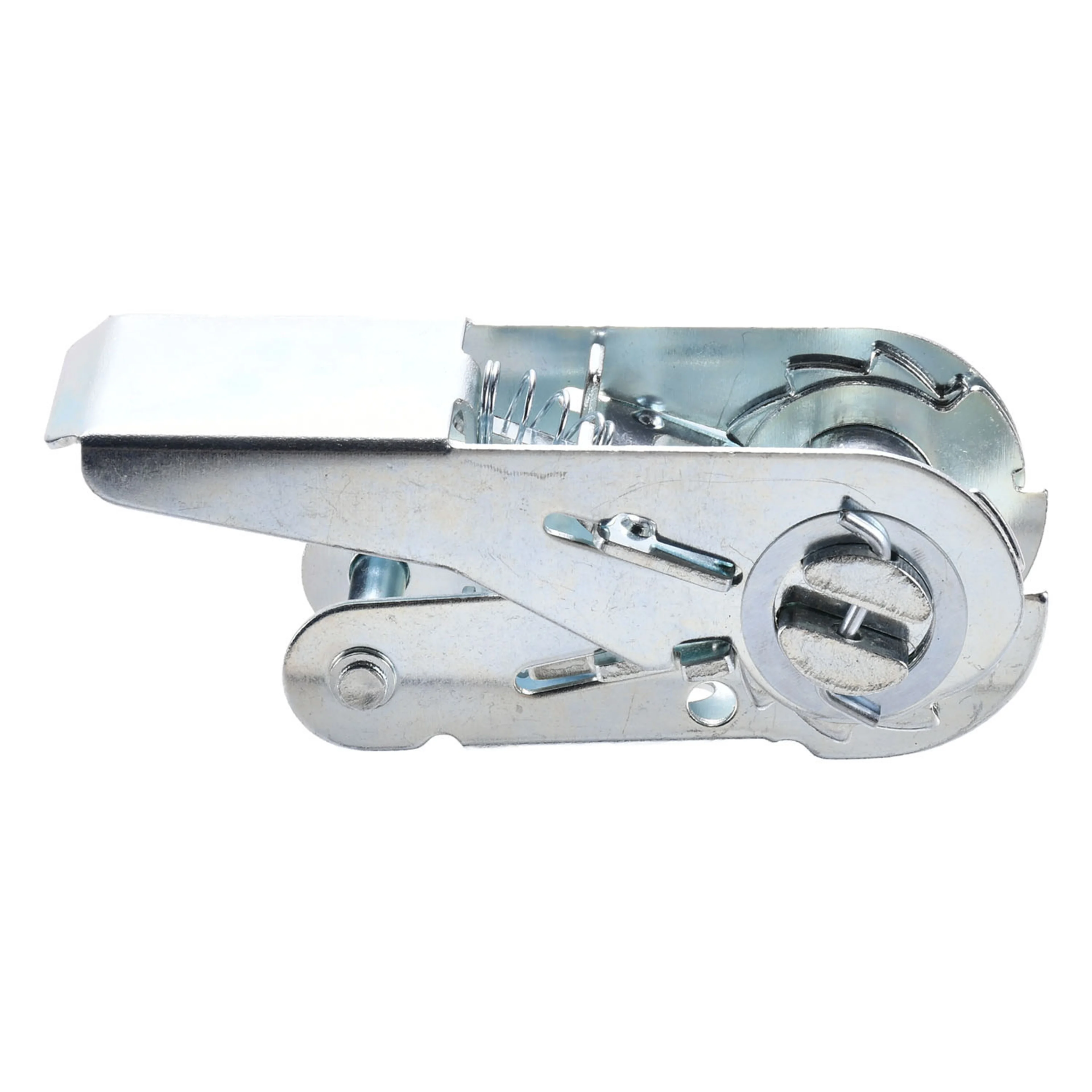 1" White Zinc Painted Ratchet Buckle - 1760lbs Breaking Strength