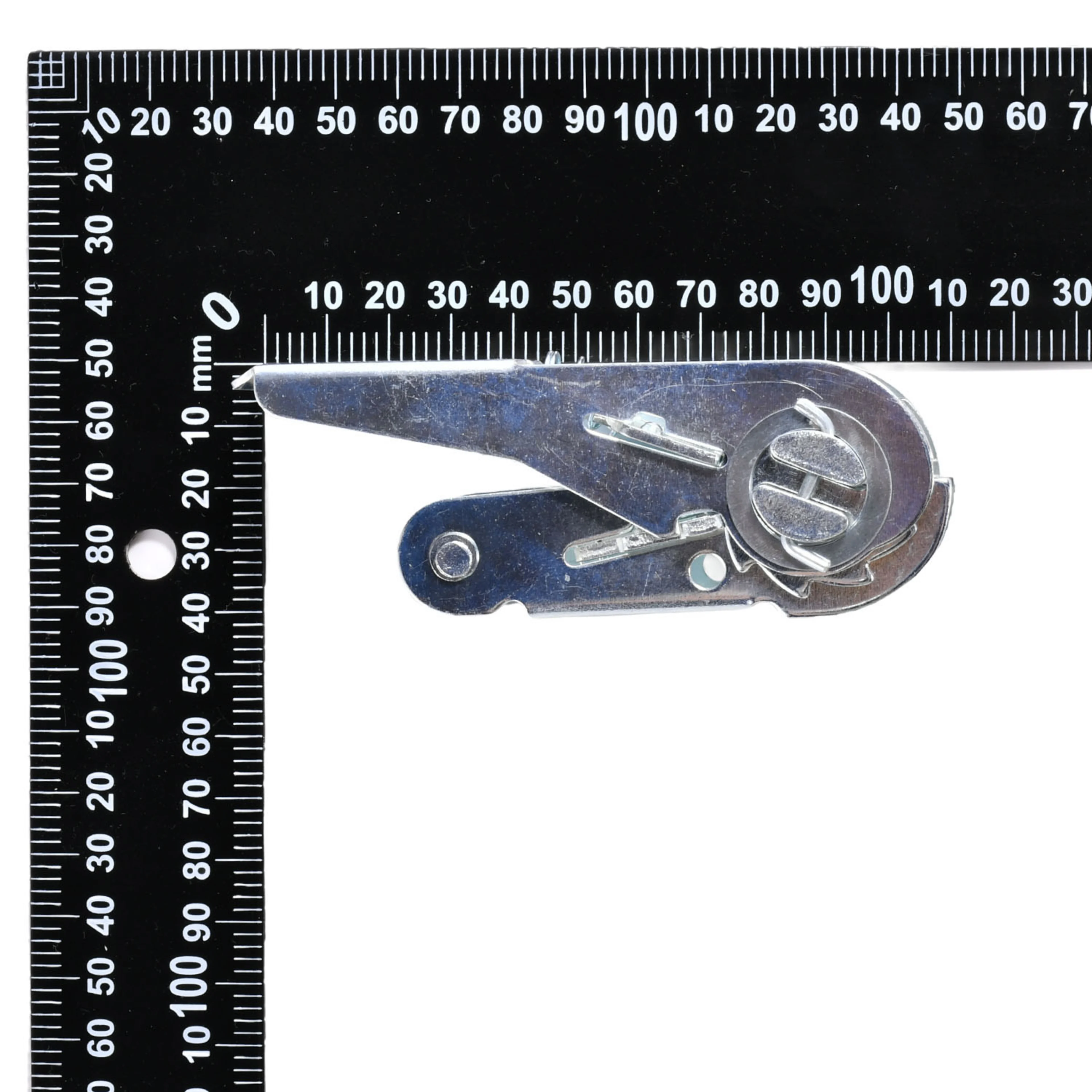 1" White Zinc Painted Ratchet Buckle - 1760lbs Breaking Strength
