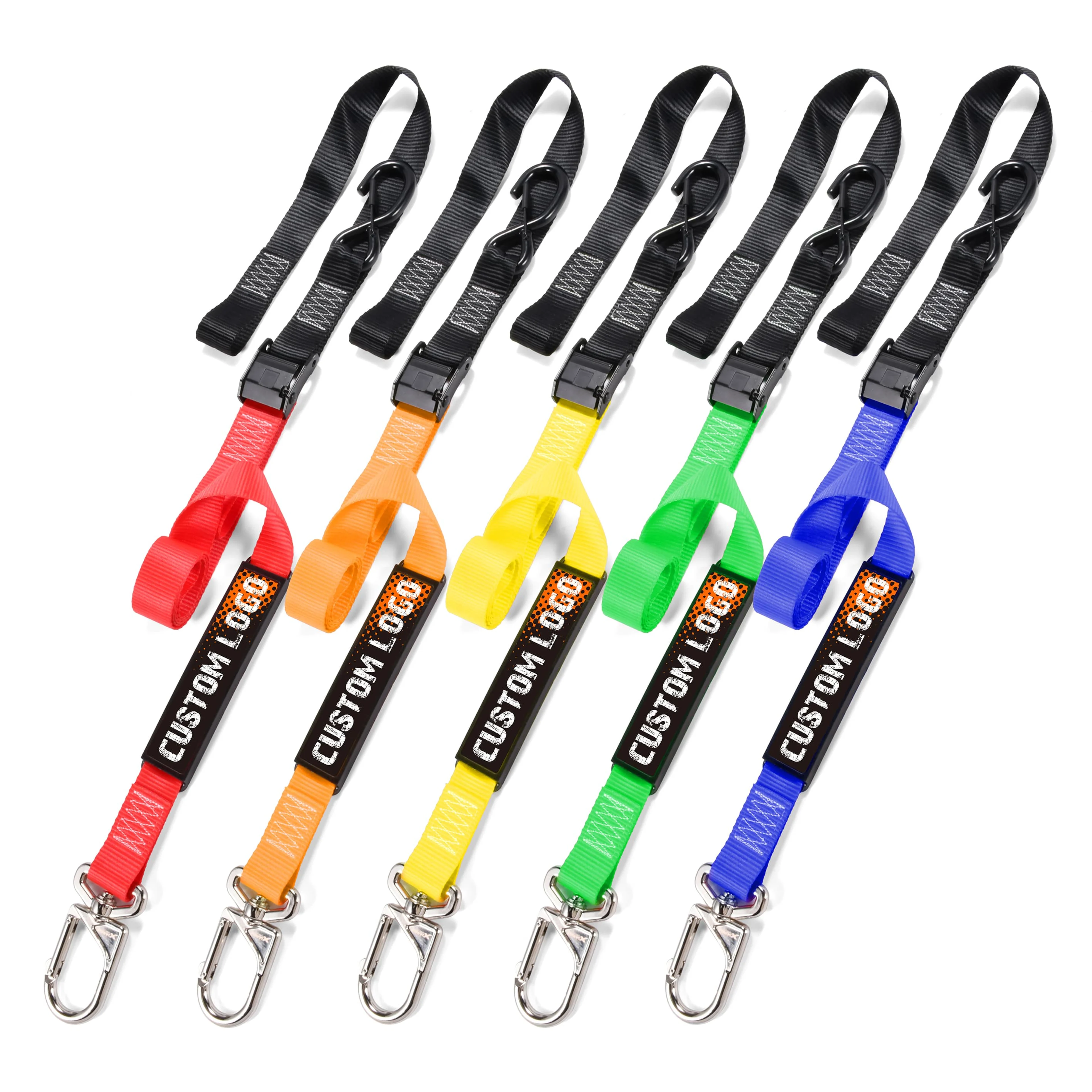 38mm Motorcycle Cam Buckle Lashing with Swivel Carabiner, 550kg BS