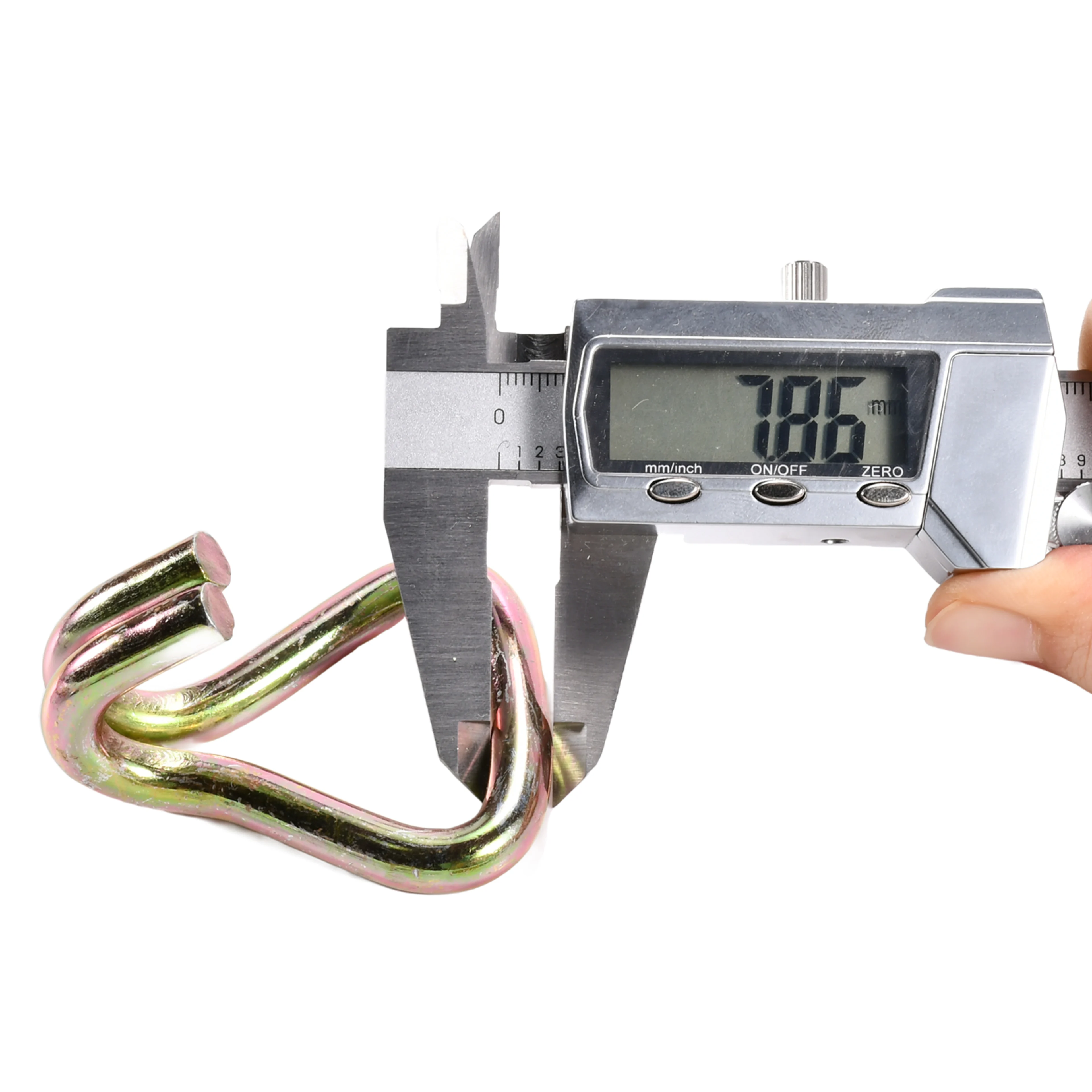 38mm Yellow Zinc Plated Double J Hook - 2000kg BS