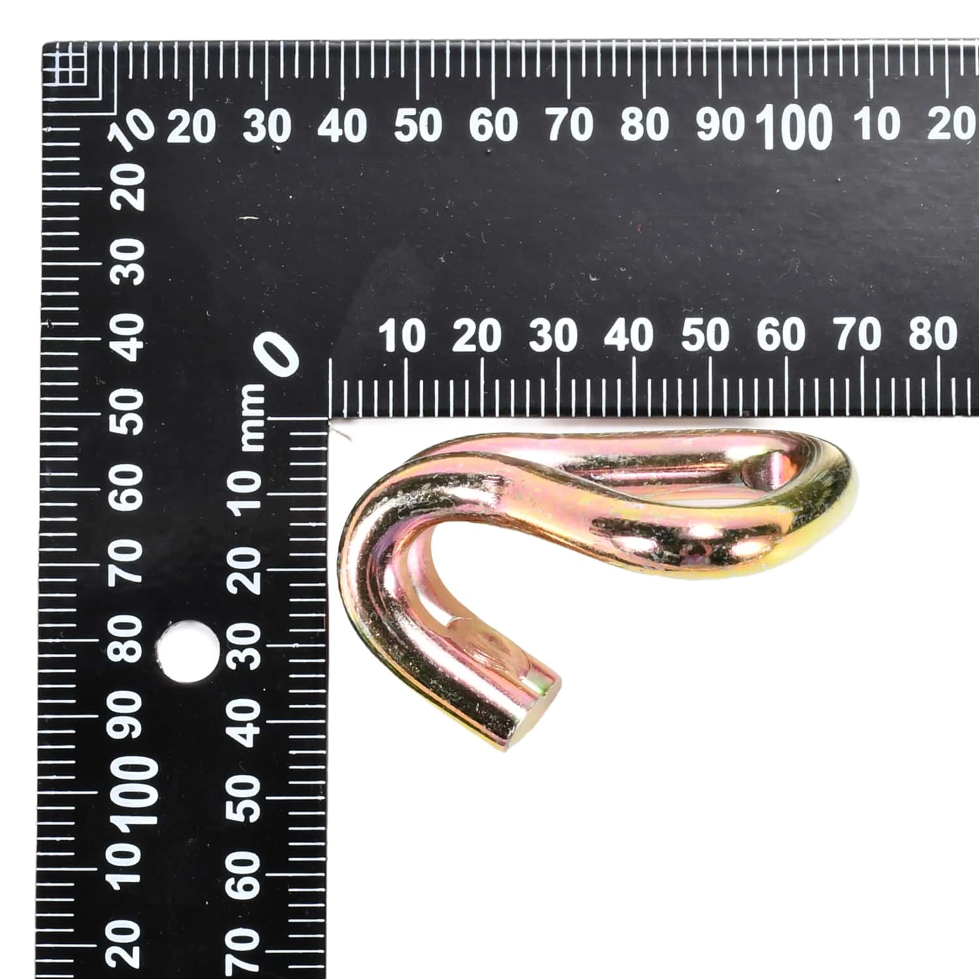 38mm Heavy Duty Yellow Zinc Plated Double J Hook - 3000kg BS