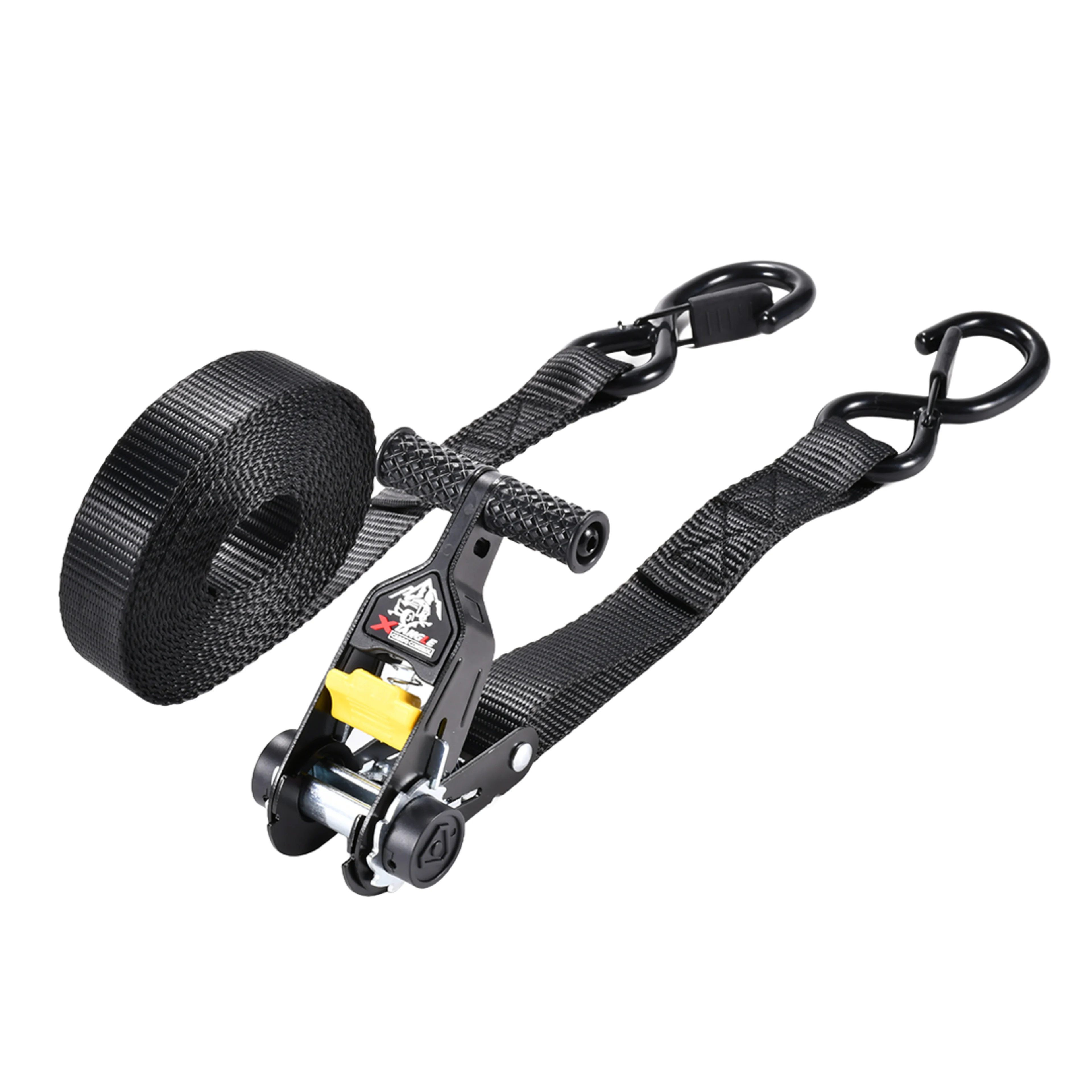 25mm Spin Free Ratchet Strap, Spring Loaded S-Hook - 800kg BS