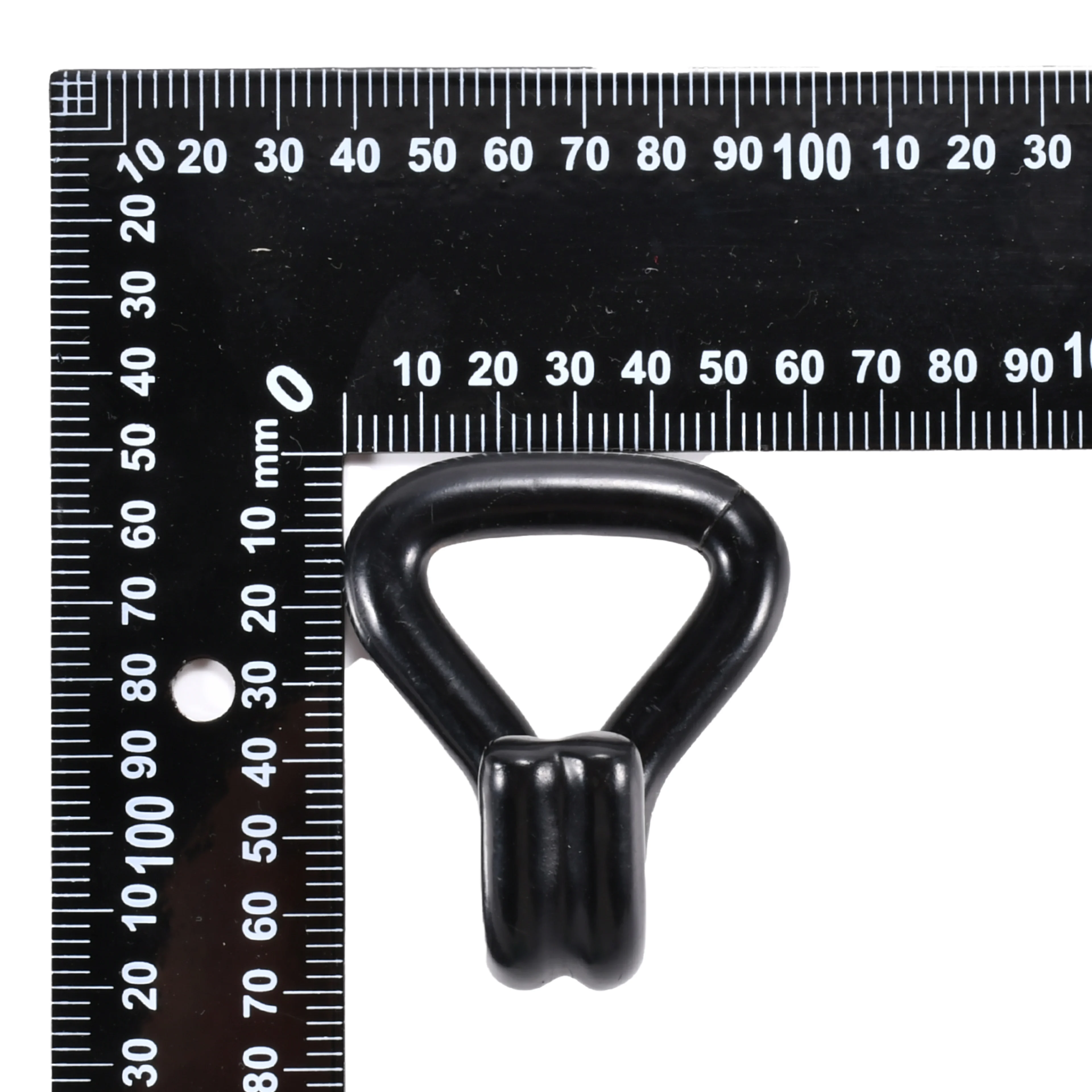 38mm Black Plated Double J Hook - 2000kg Breaking Strength