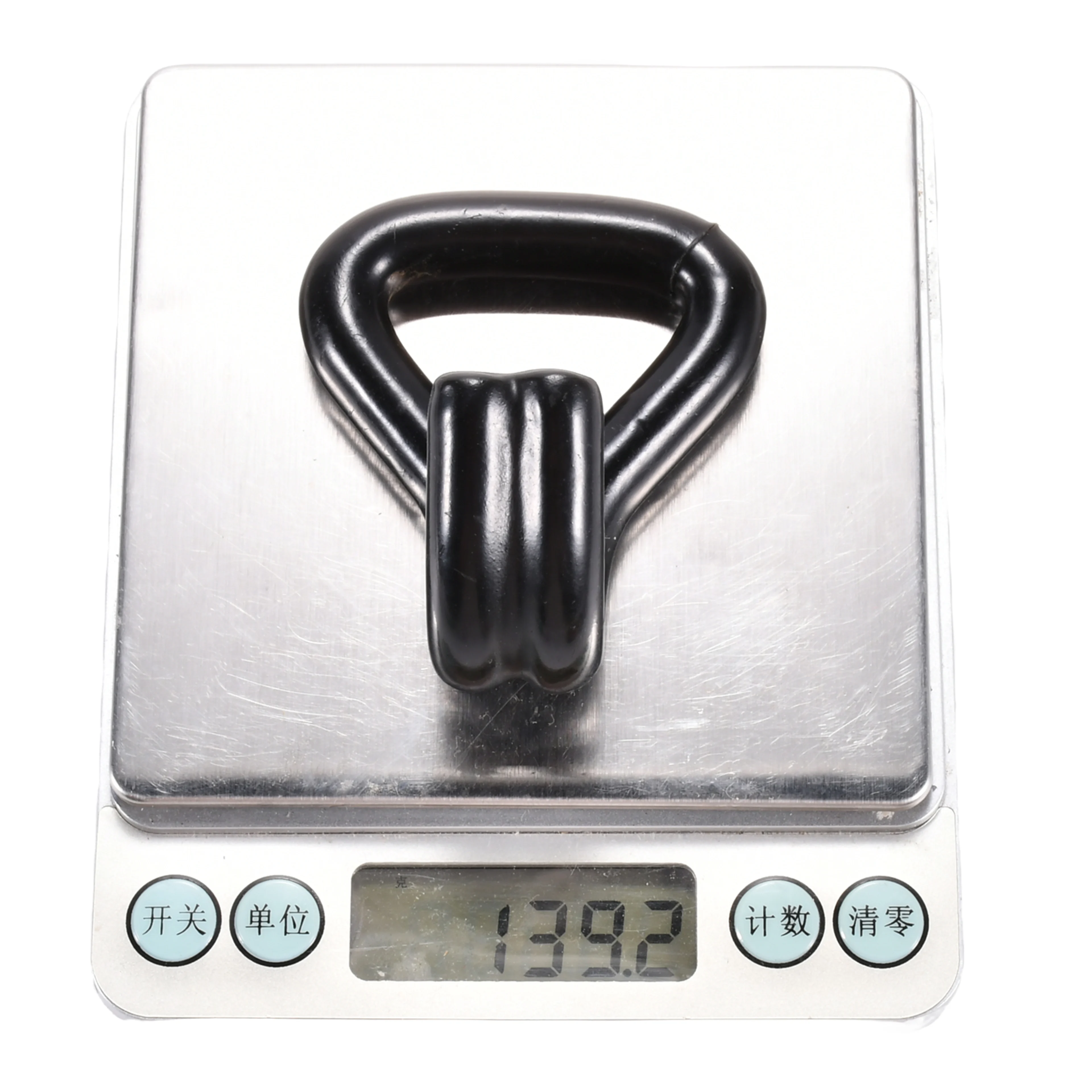 38mm Black Plated Double J Hook - 2000kg Breaking Strength