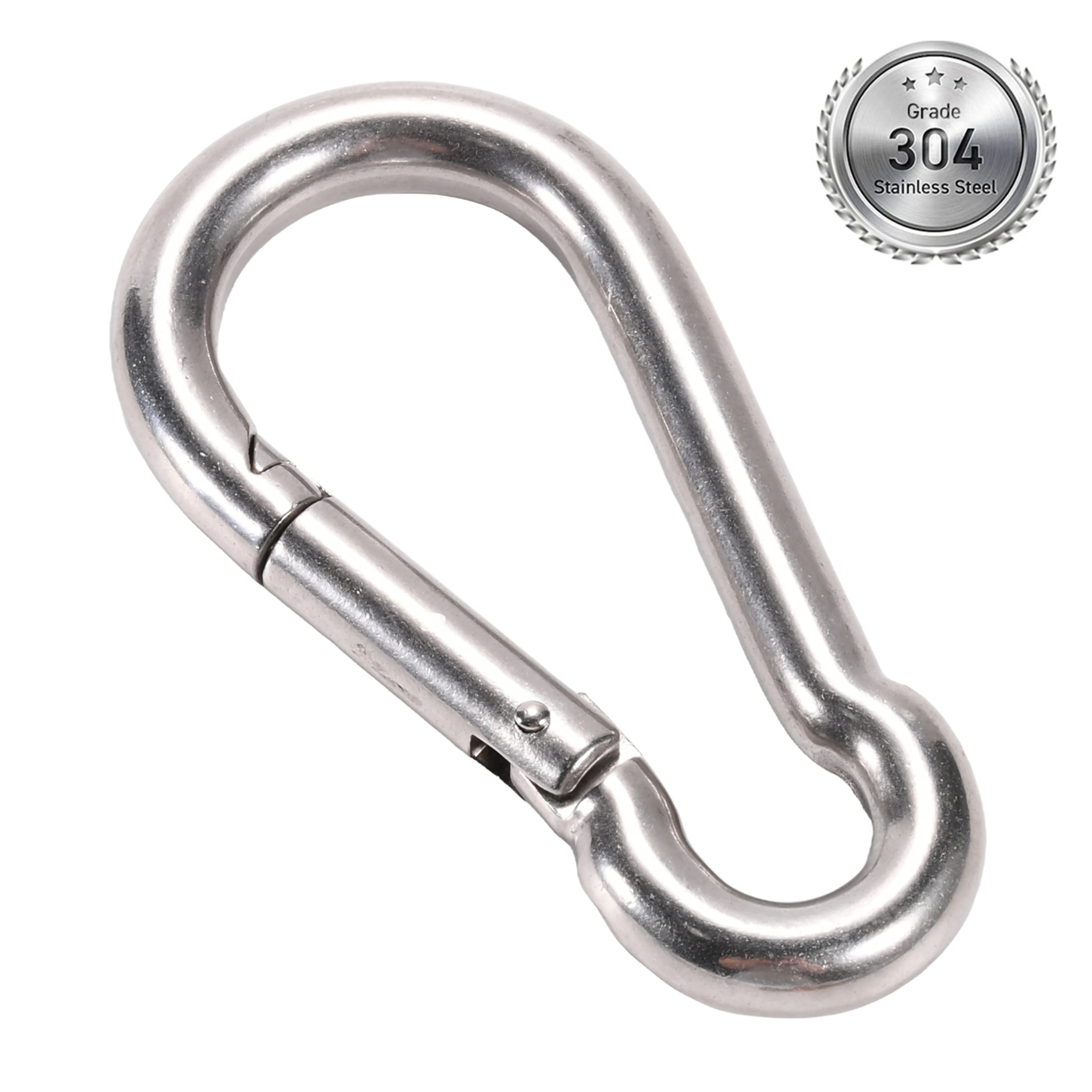 Mosquetón M10 de Acero Inoxidable 304 - 1050 kg Resistencia