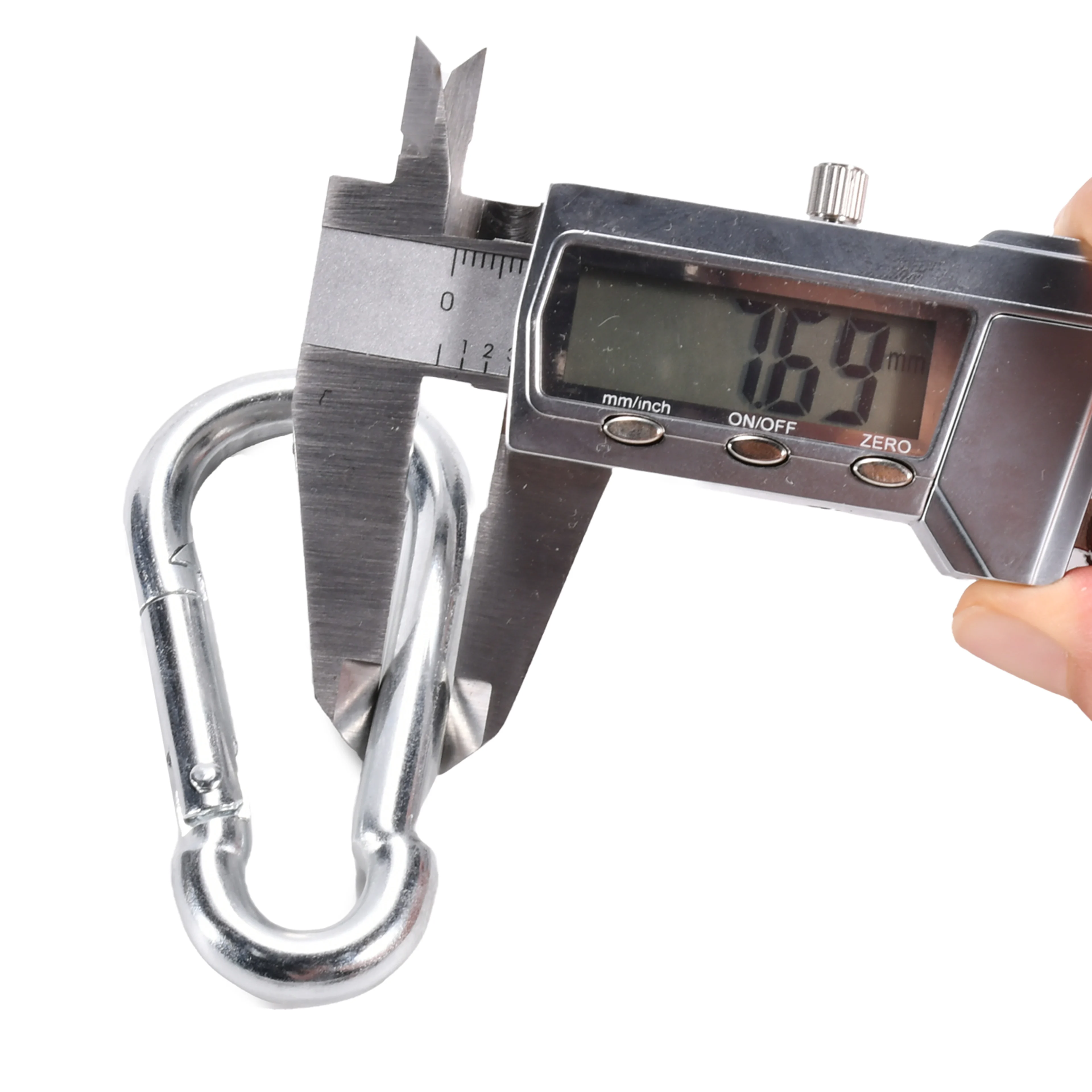 M8 Zinc-Plated Snap Hook Carabiner - 550kg BS