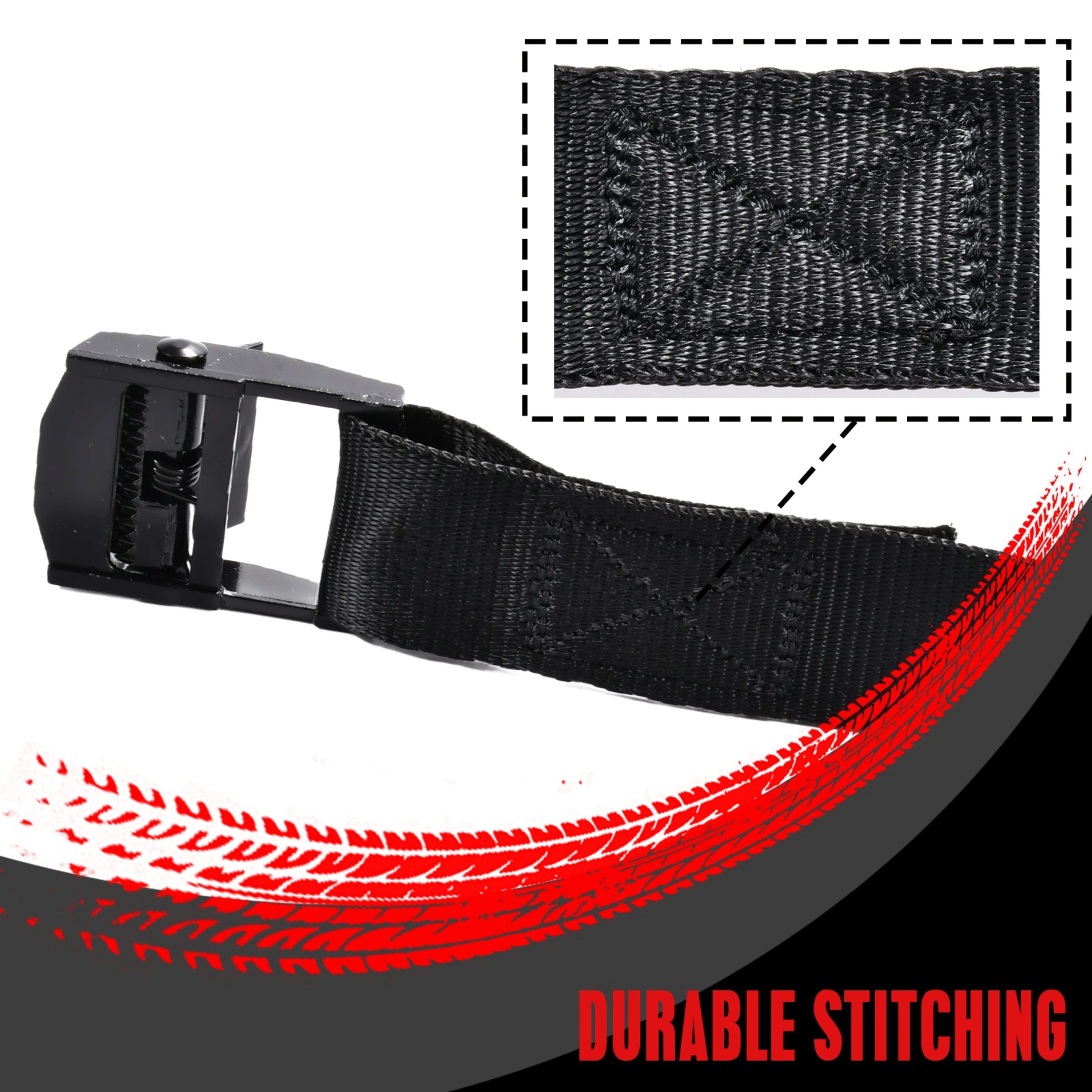 25mm Black Plated Cam Buckle Endless Lashing Strap - 250kg BS