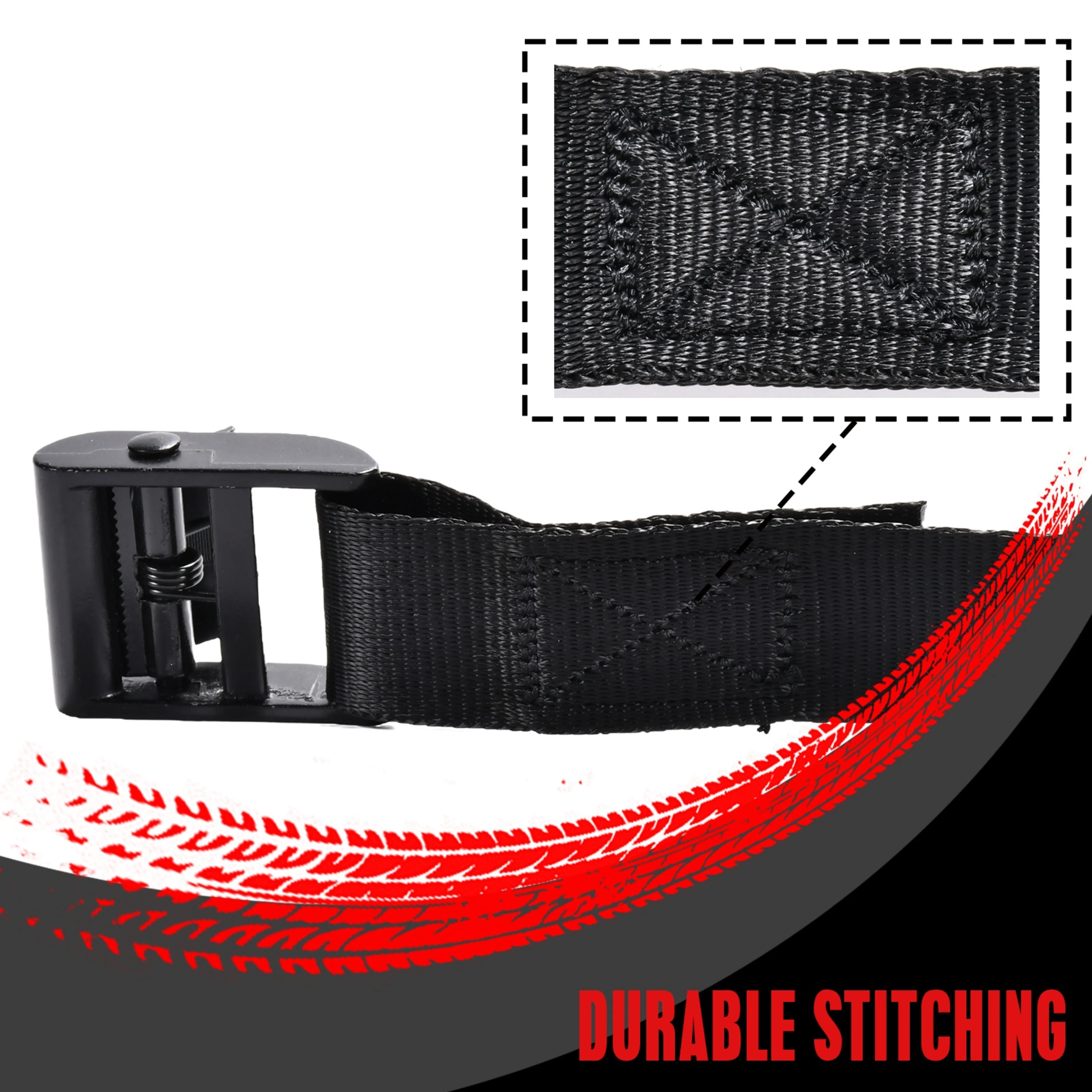 25mm Black Plated Cam Buckle Endless Lashing Strap - 350kg BS