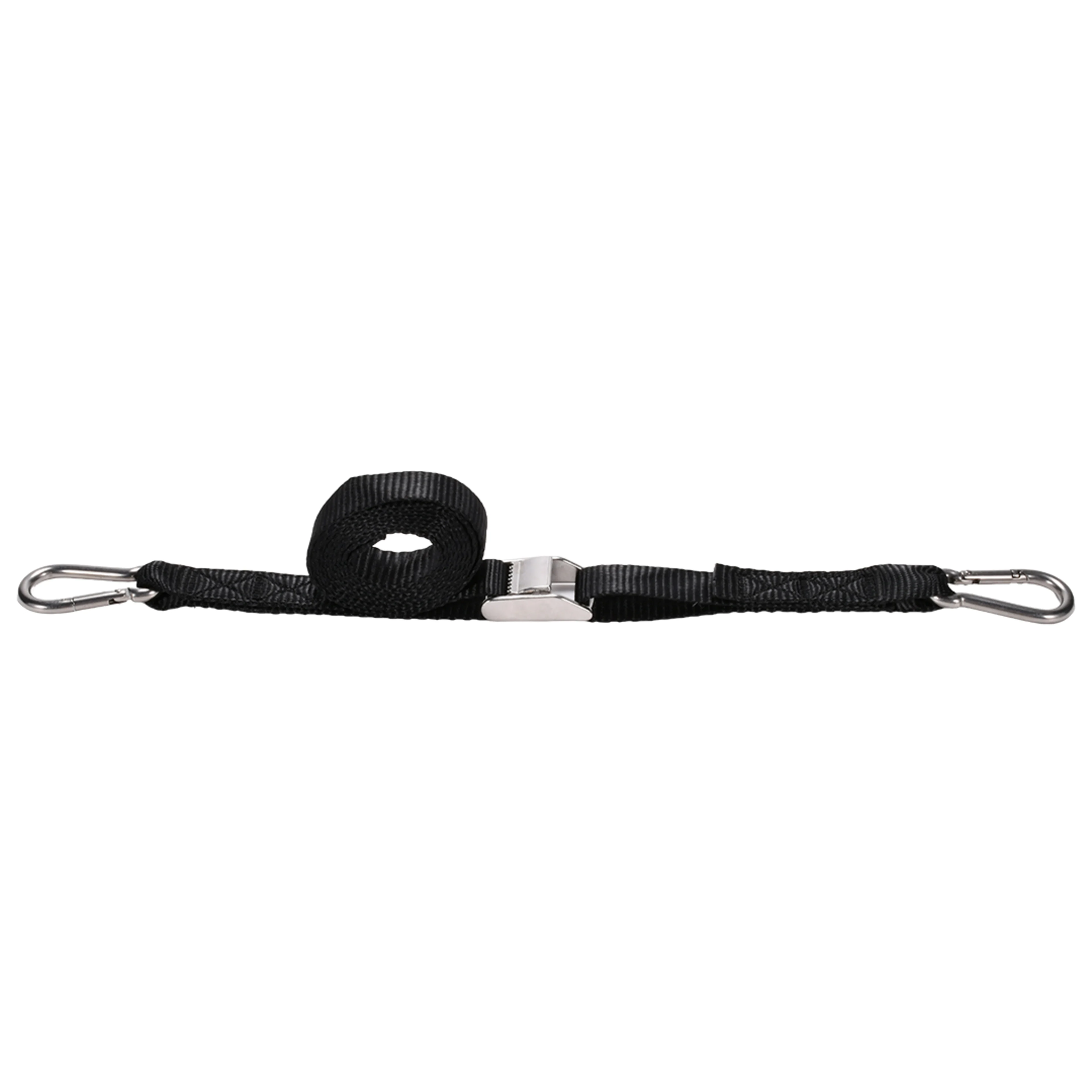 25mm 304 Stainless Steel Cam Buckle Strap with M7 Carabiner - 450kg BS