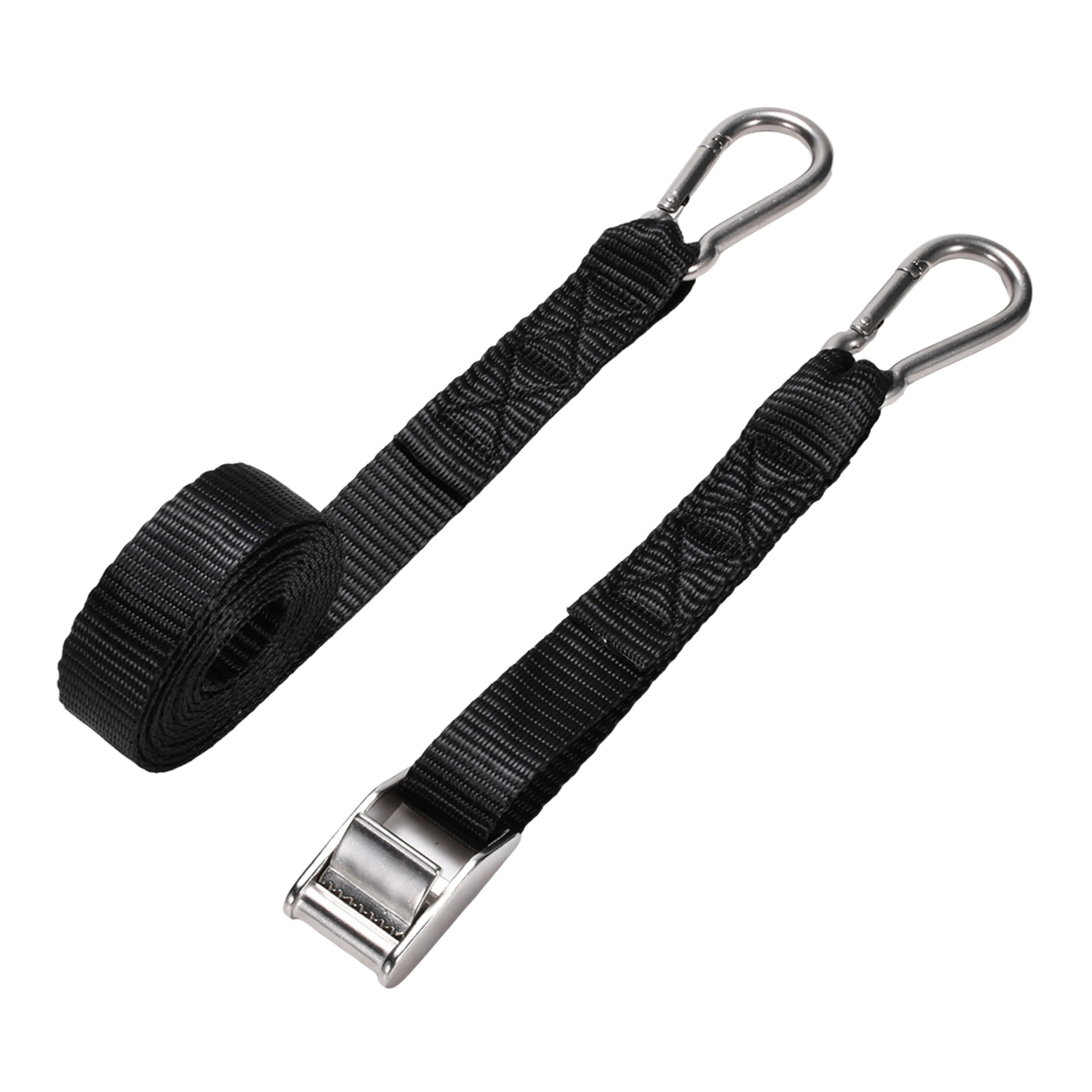 25mm 304 Stainless Steel Cam Buckle Strap with M7 Carabiner - 450kg BS