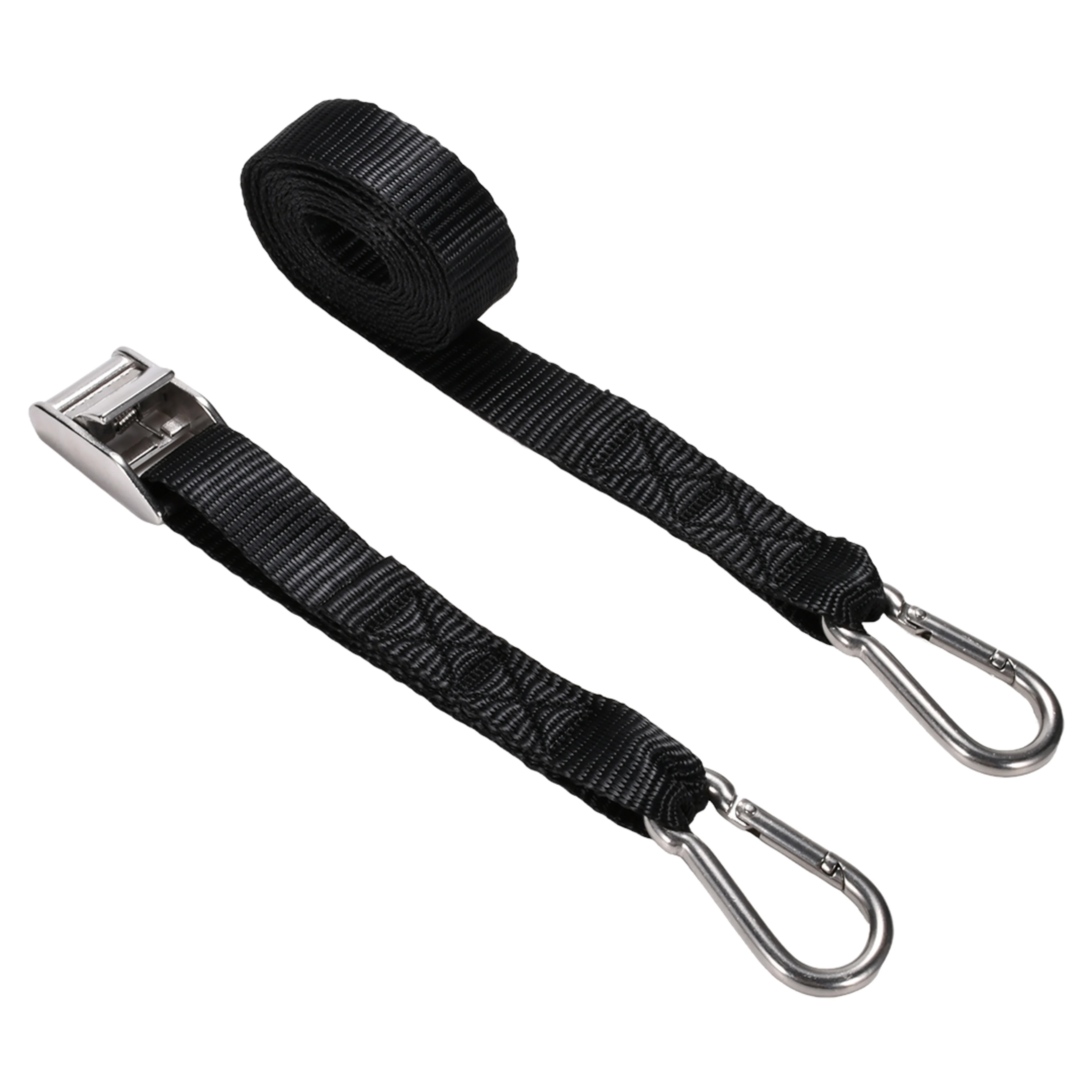 25mm 304 Stainless Steel Cam Buckle Strap with M7 Carabiner - 450kg BS