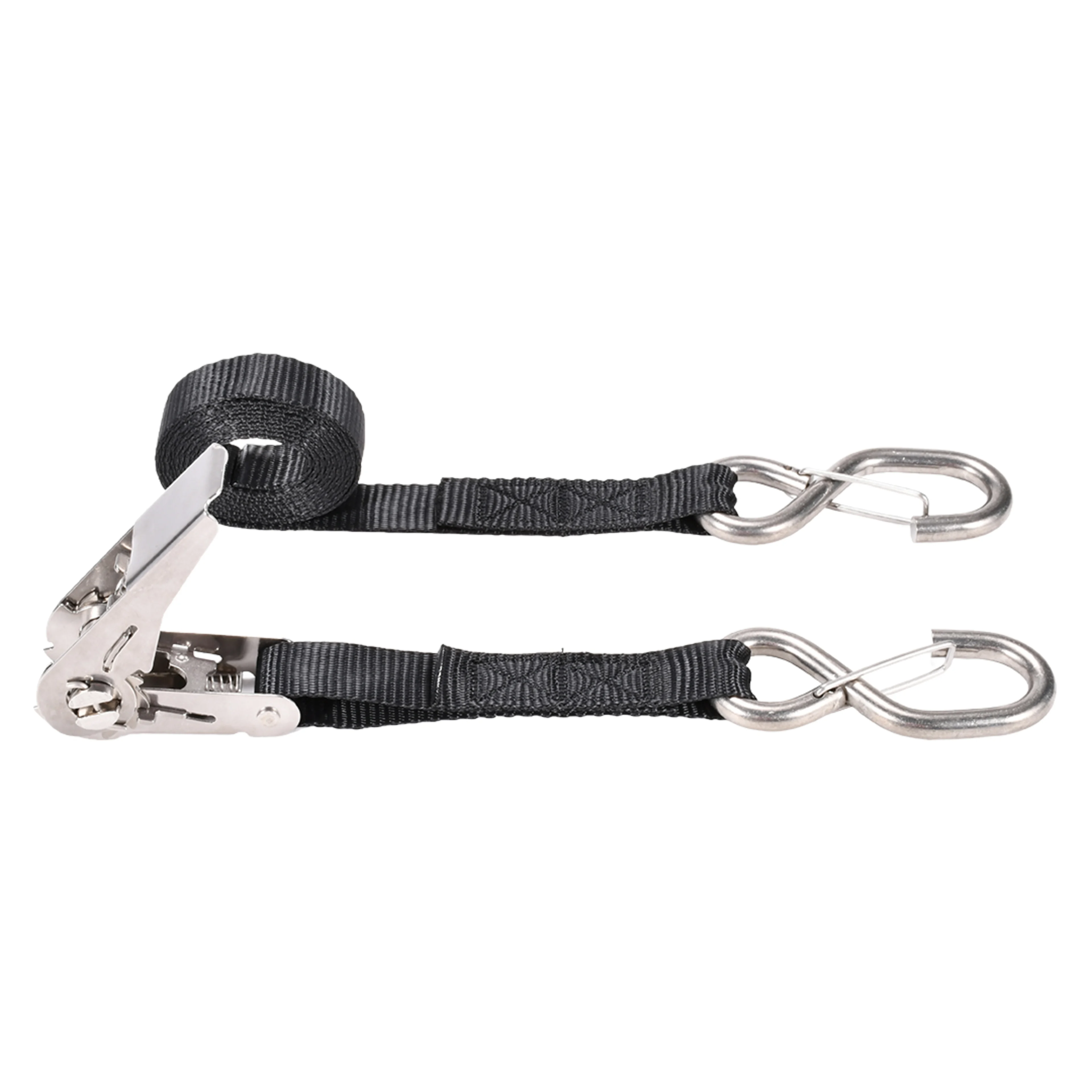 25mm 304 Stainless Steel Ratchet Strap with Locking S-Hook - 800kg BS