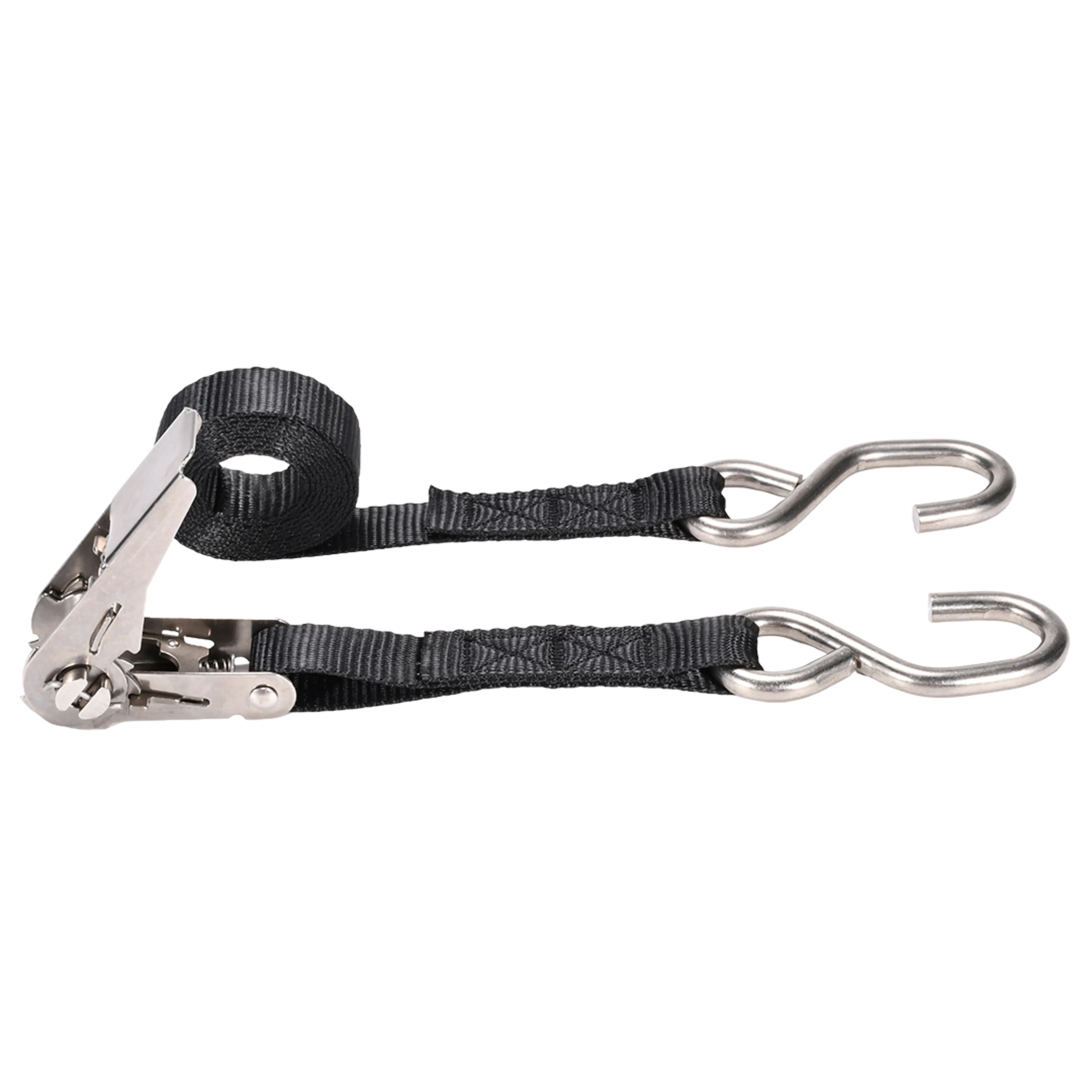 25mm 304 Stainless Steel Ratchet Strap with S-Hook - 800kg BS