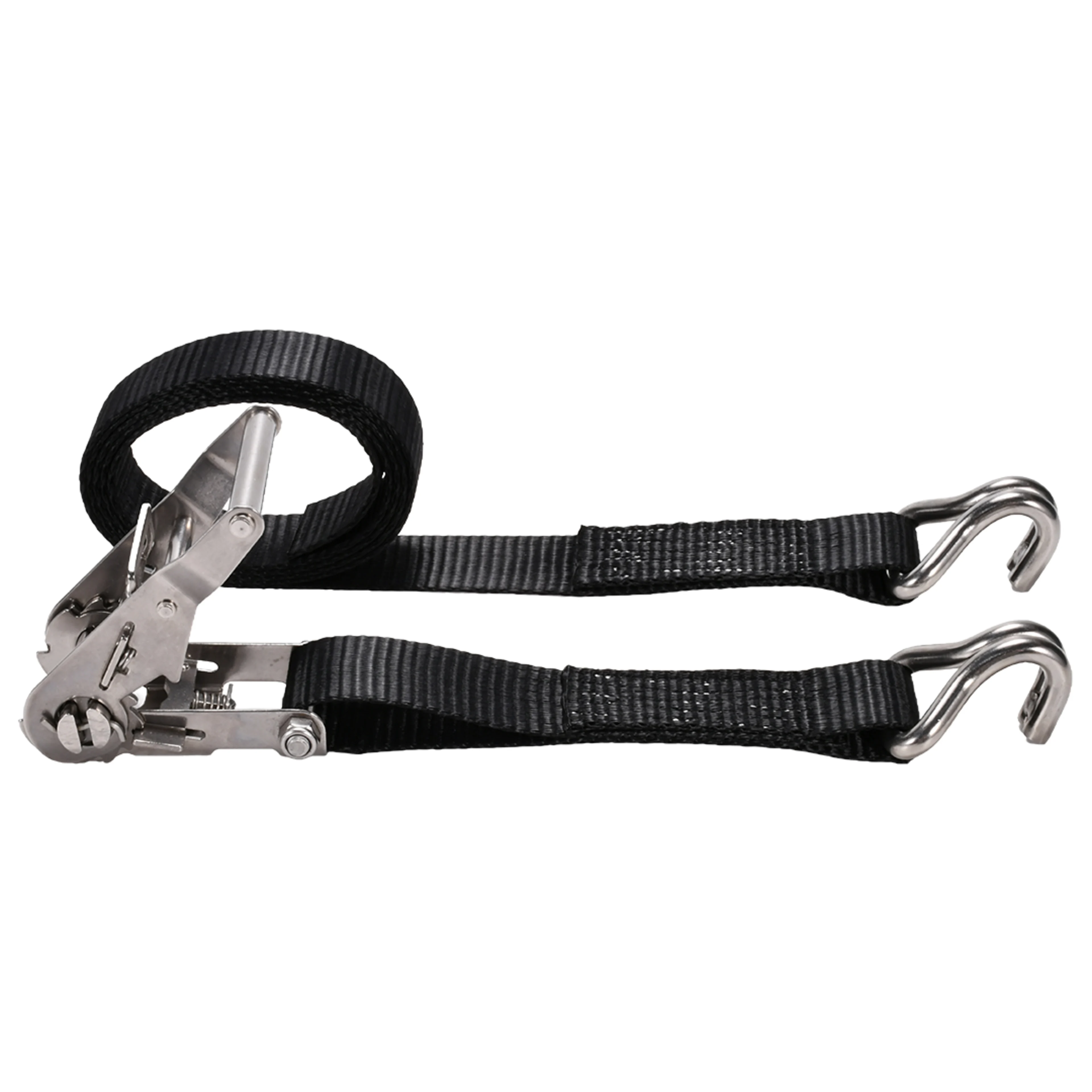38mm 304 Stainless Steel Ratchet Strap with Double J-Hook - 2000kg BS
