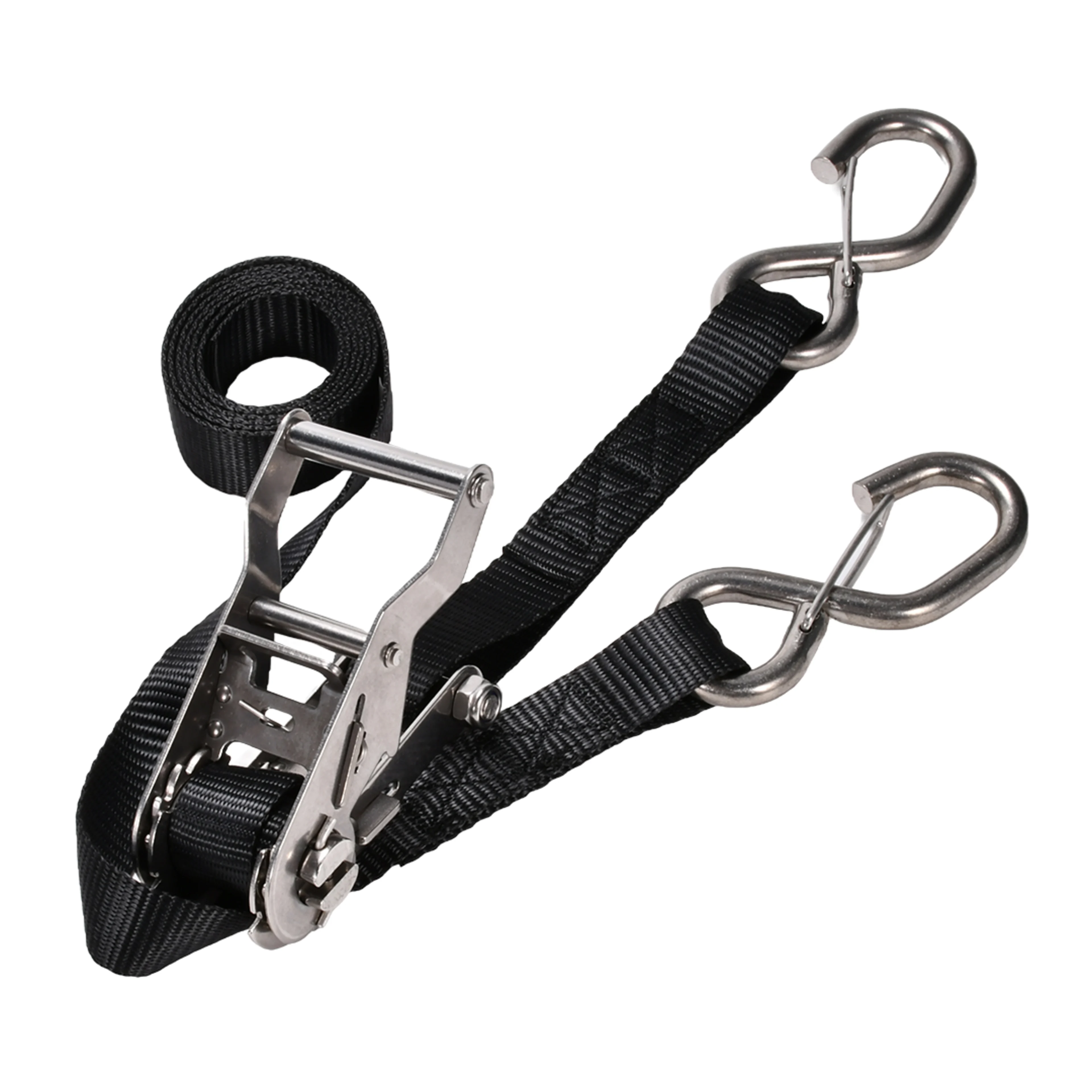 27mm 304 Stainless Steel Ratchet Strap with Locking S-Hook - 800kg BS