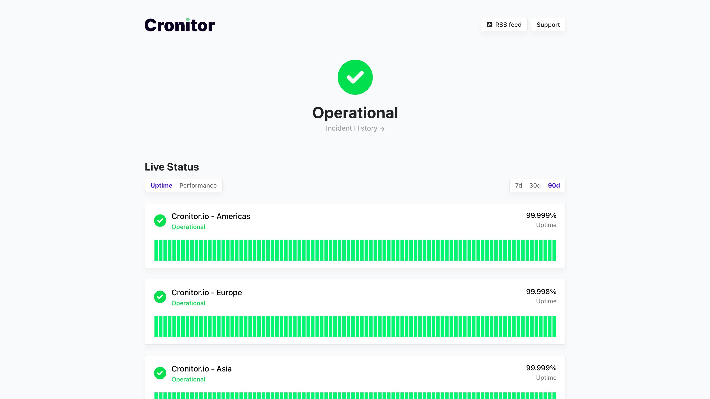 Status Page Tools - Cronitor Status Pages  - statusway