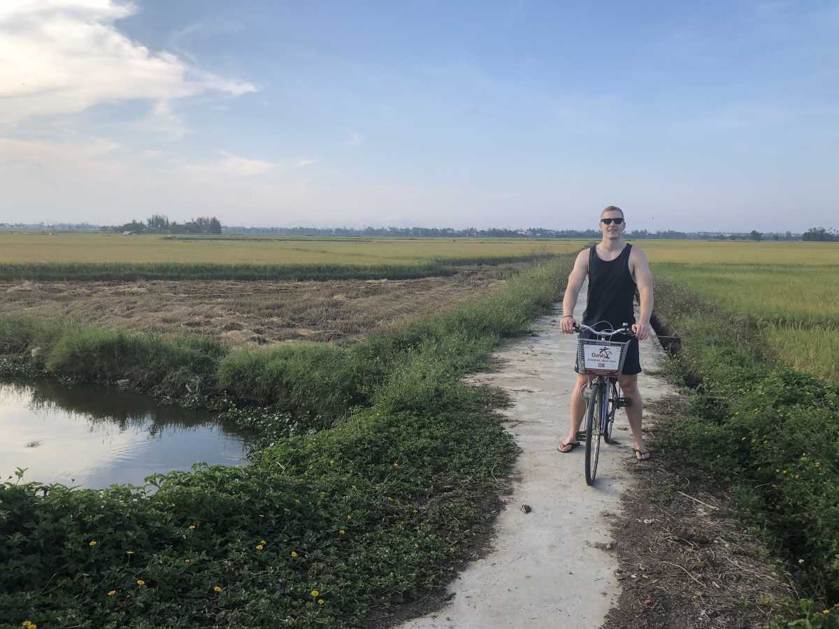 Cycling through the rice fields