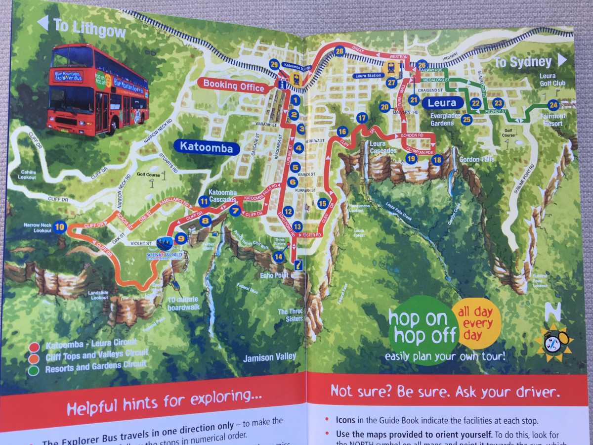 The bus route map The bus route map