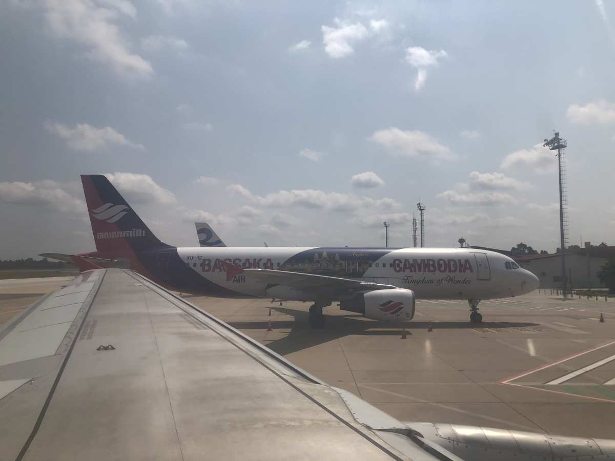 A Bassaka Air plane at Siem Reap