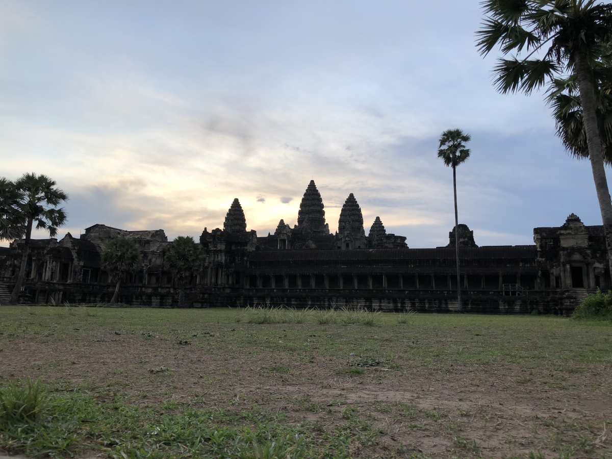 Our view of Angkor Wat at sunrise