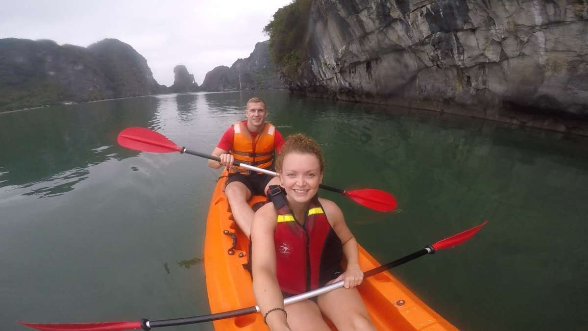 Kayaking in Ha Long Bay